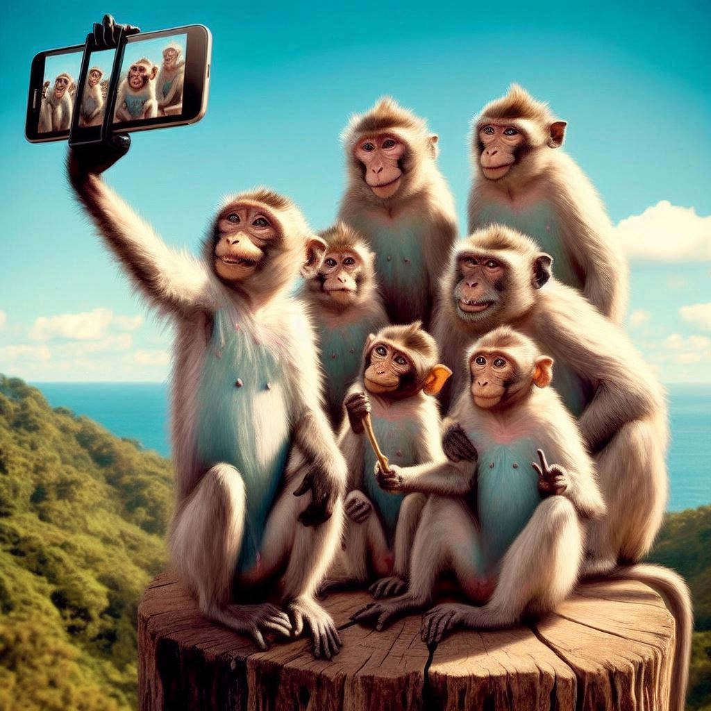 What If Monkeys Had Social Media? – Would Their Selfies Be Better Than Ours? (Probably.)