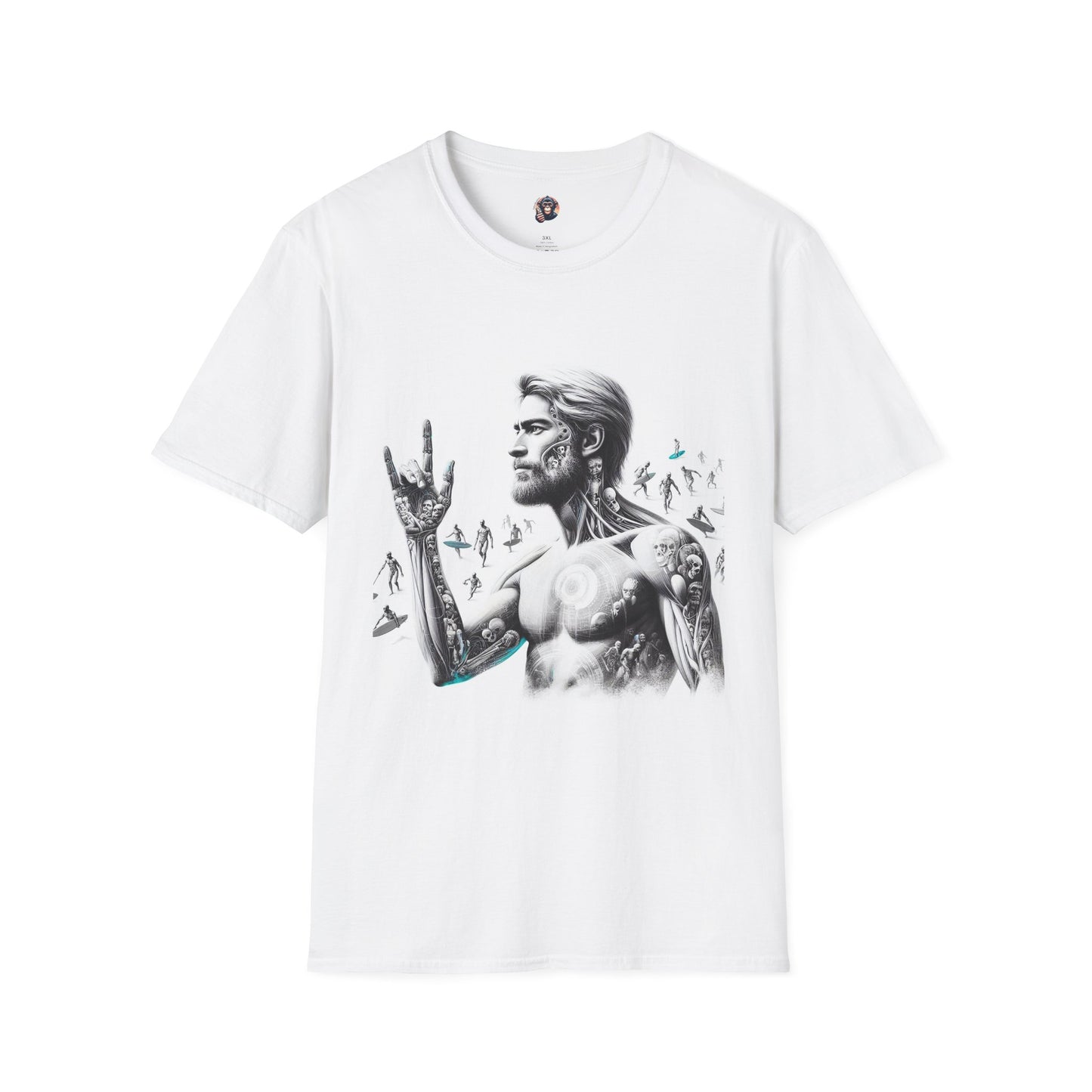 Homo Sapiens robot T-Shirt Printify S White