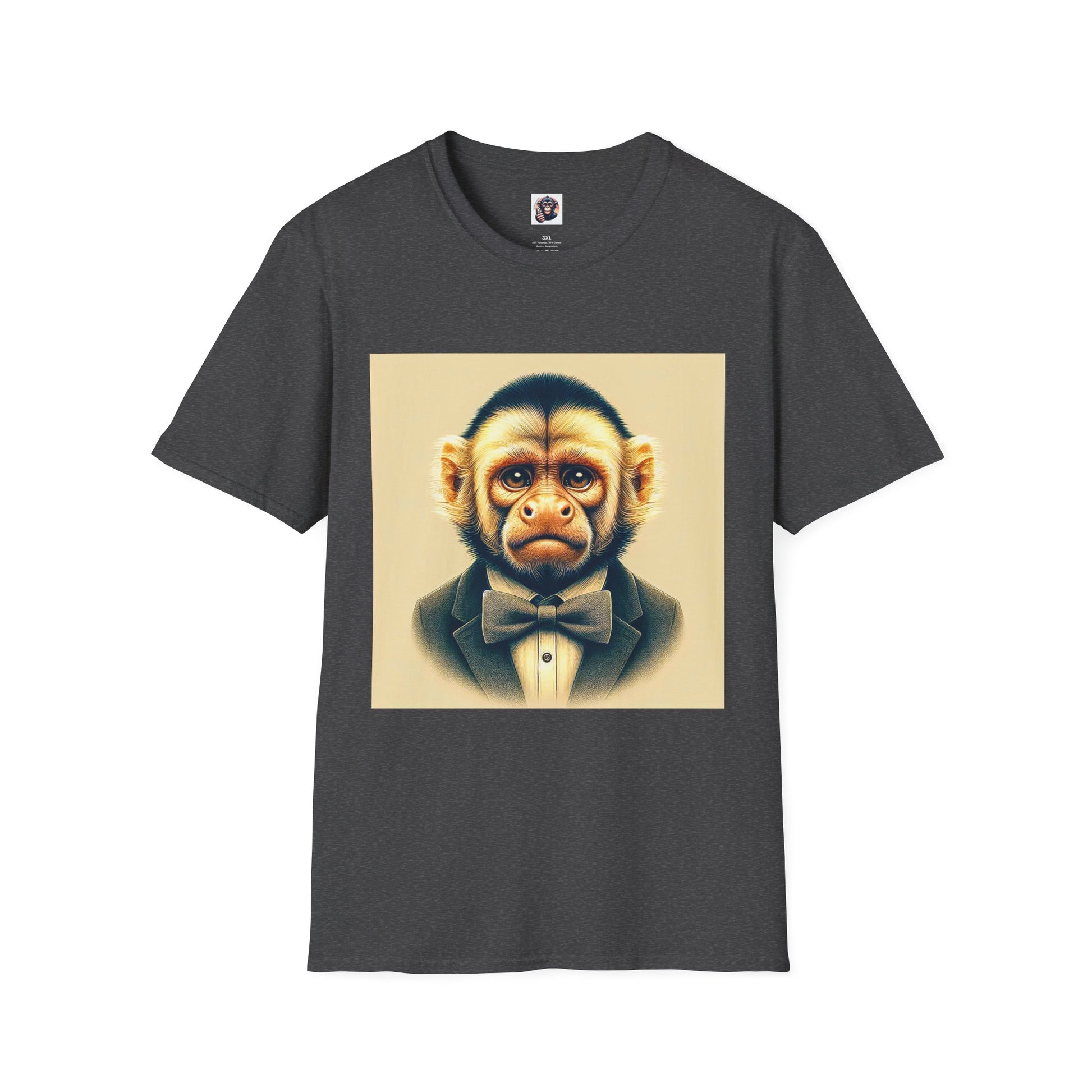Capuchin Monkey business professional shirt T-Shirt Printify XS Dark Heather