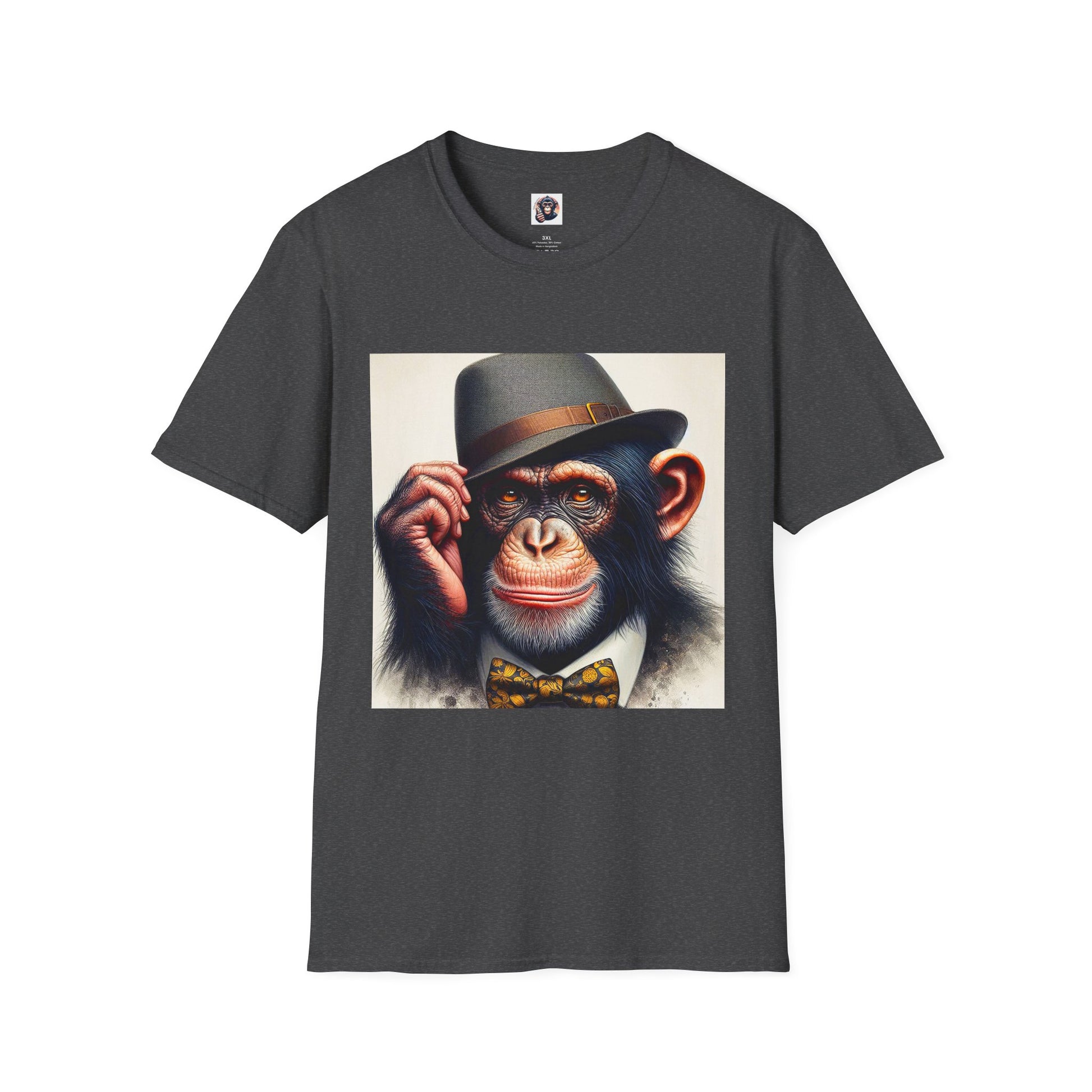 Chimp fun hat T-Shirt Printify XS Dark Heather