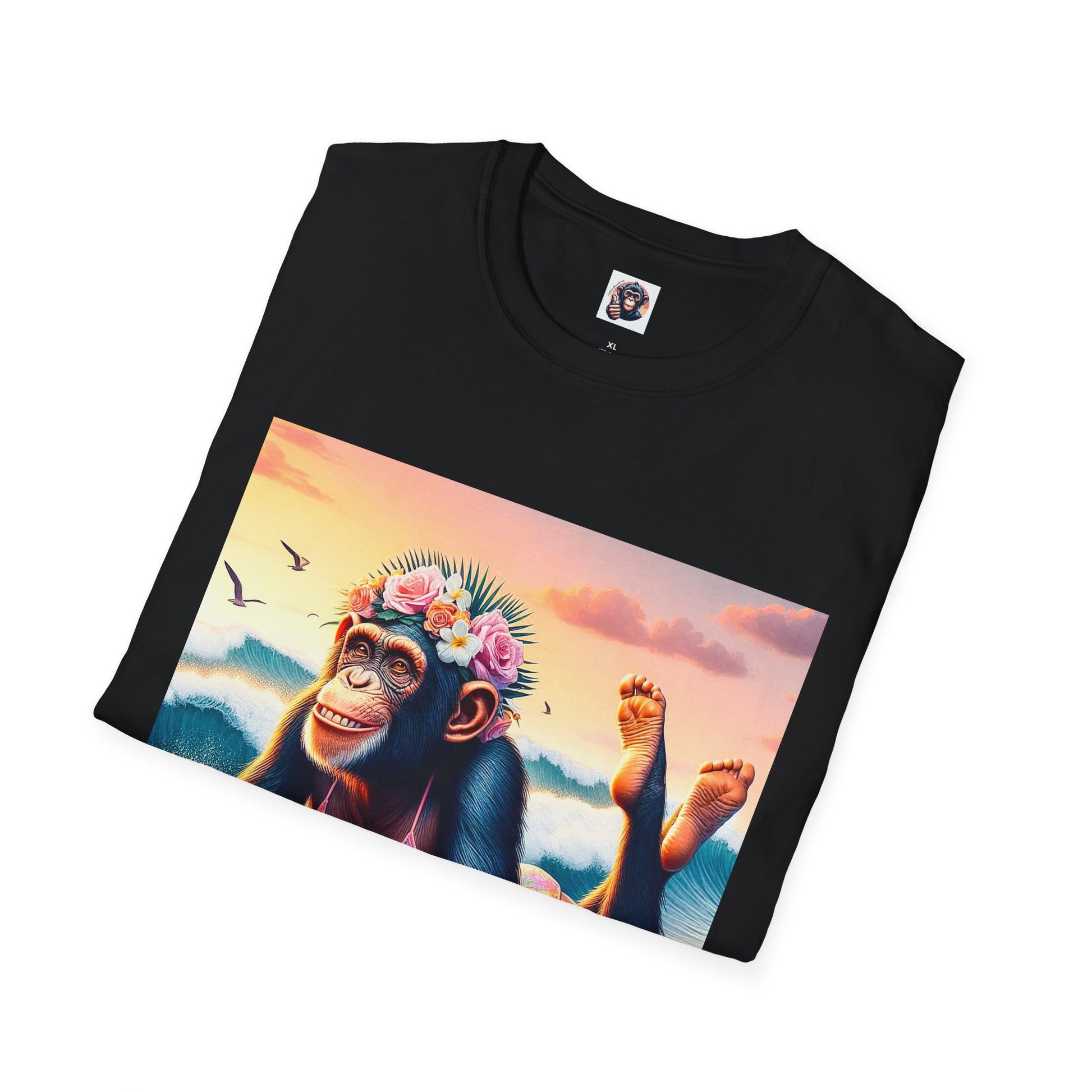 Bonobo surfer queen T-Shirt Printify
