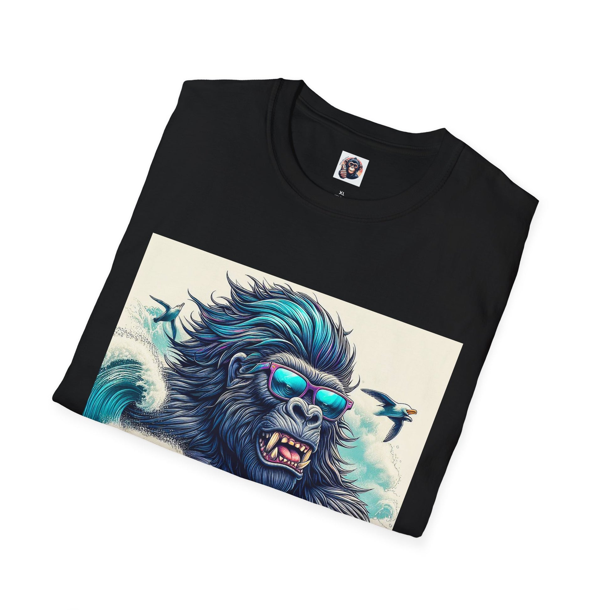 Gorilla surfer dude T-Shirt Printify