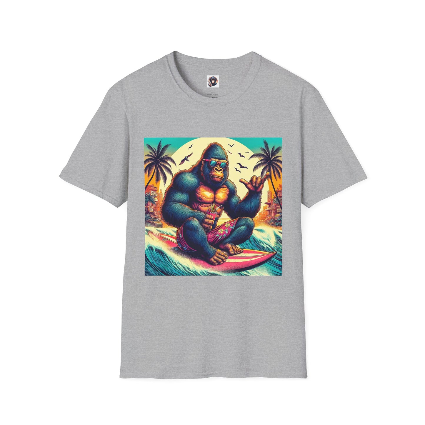 Gorilla T-Shirt Printify XS Sport Grey