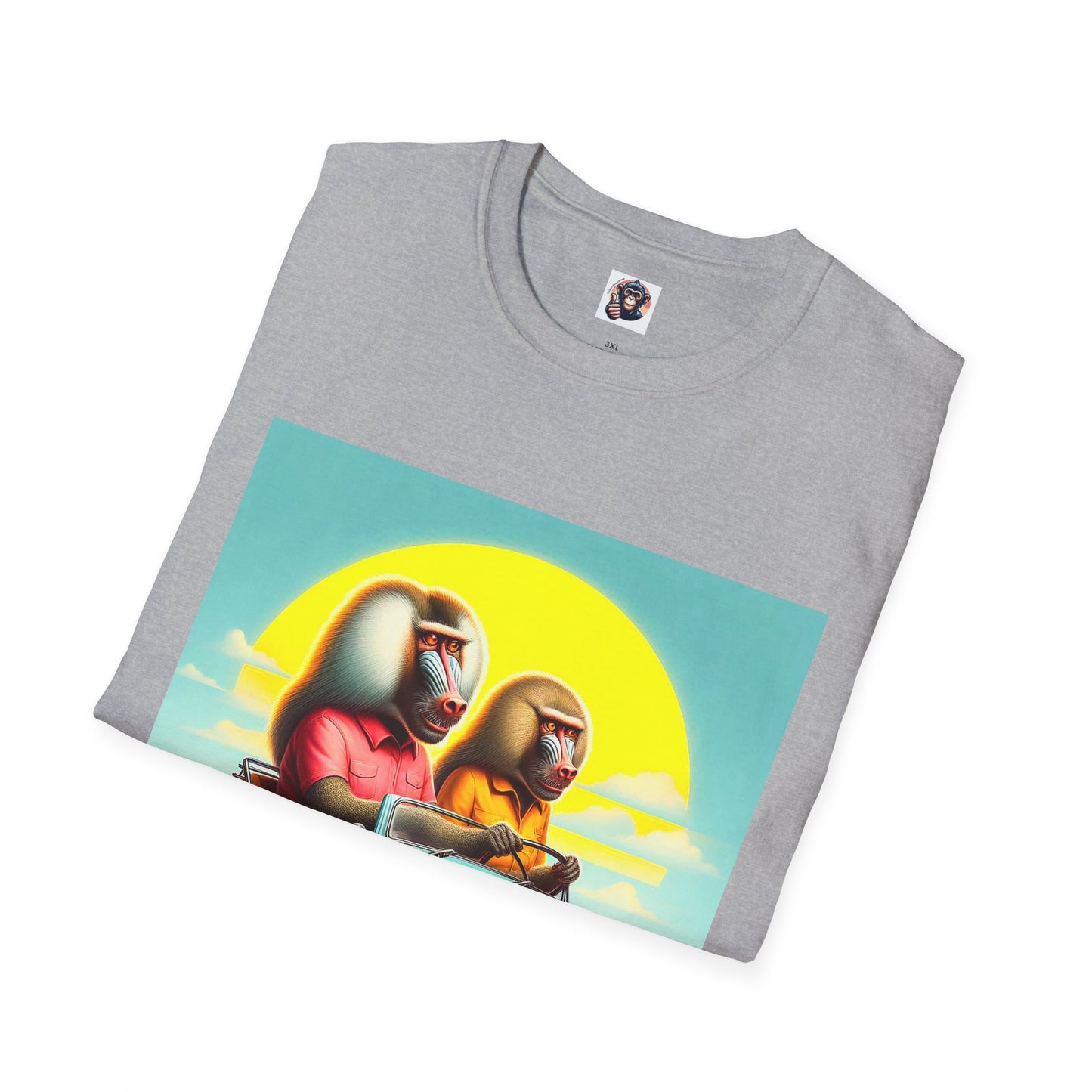 Wacky Baboon couple driving T-Shirt Printify