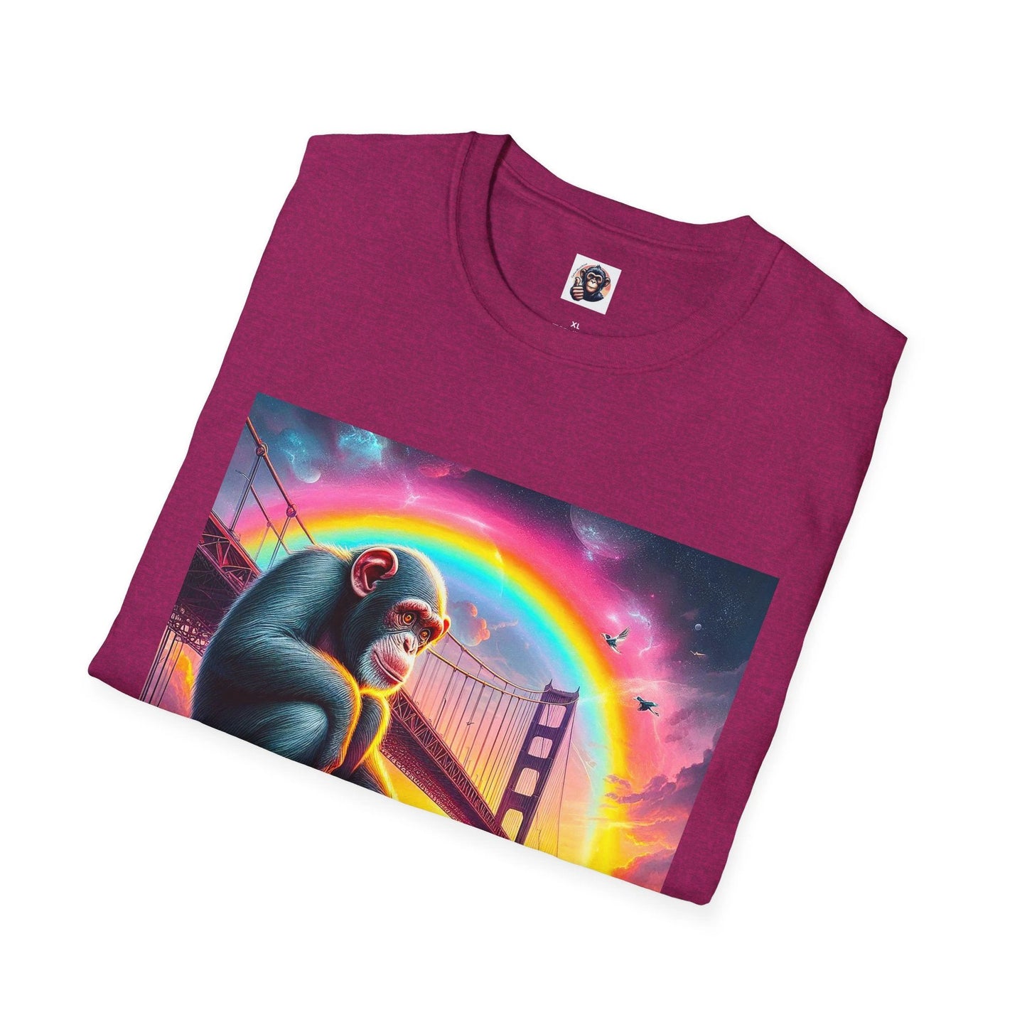 Chimp rainbow bridge by Printify