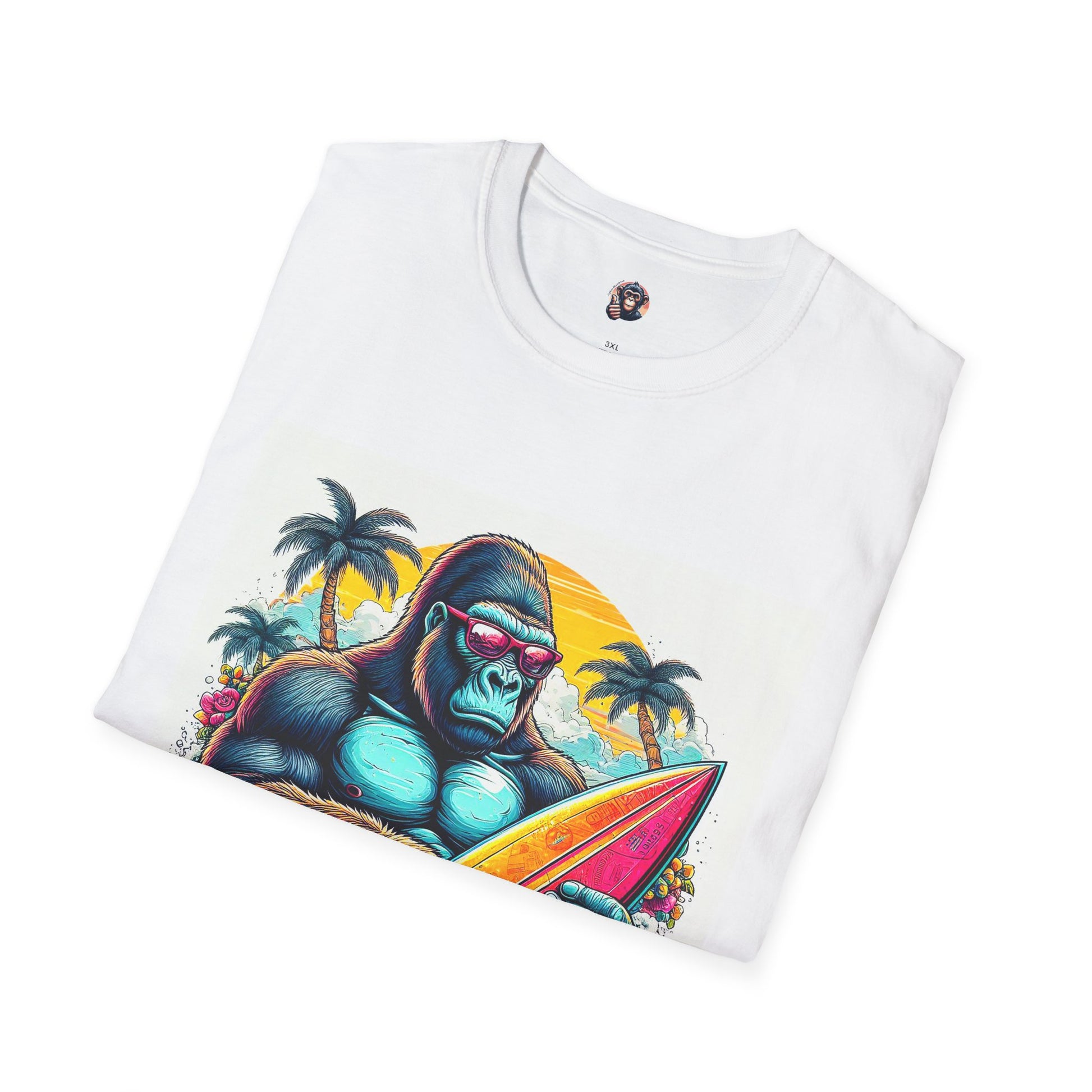 Gorilla surfer dude T-Shirt Printify