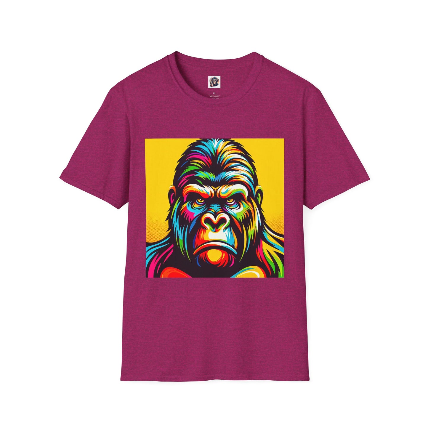 Gorilla tough guy T-Shirt Printify S Antique Heliconia