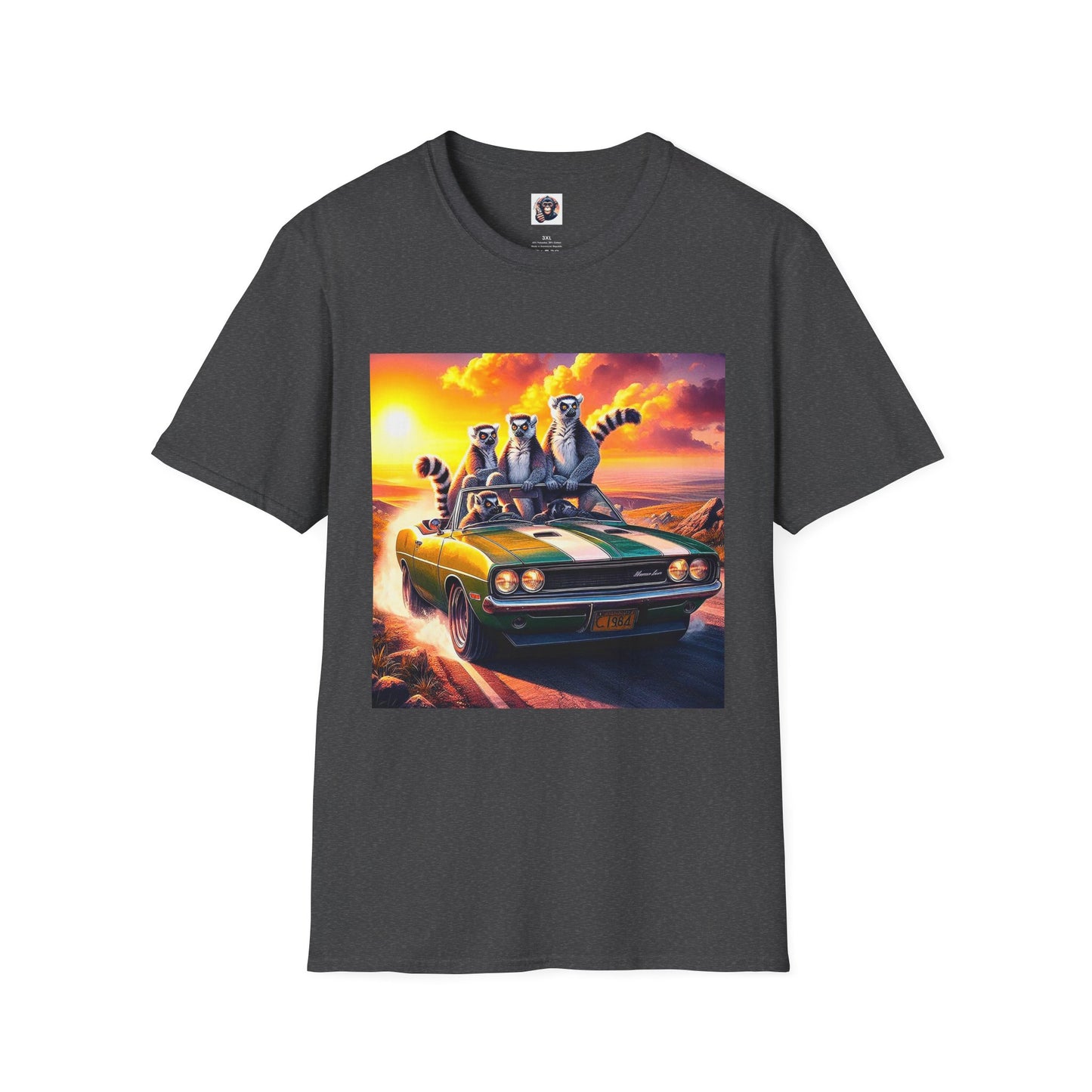 Wacky Lemurs T-Shirt Printify XS Dark Heather