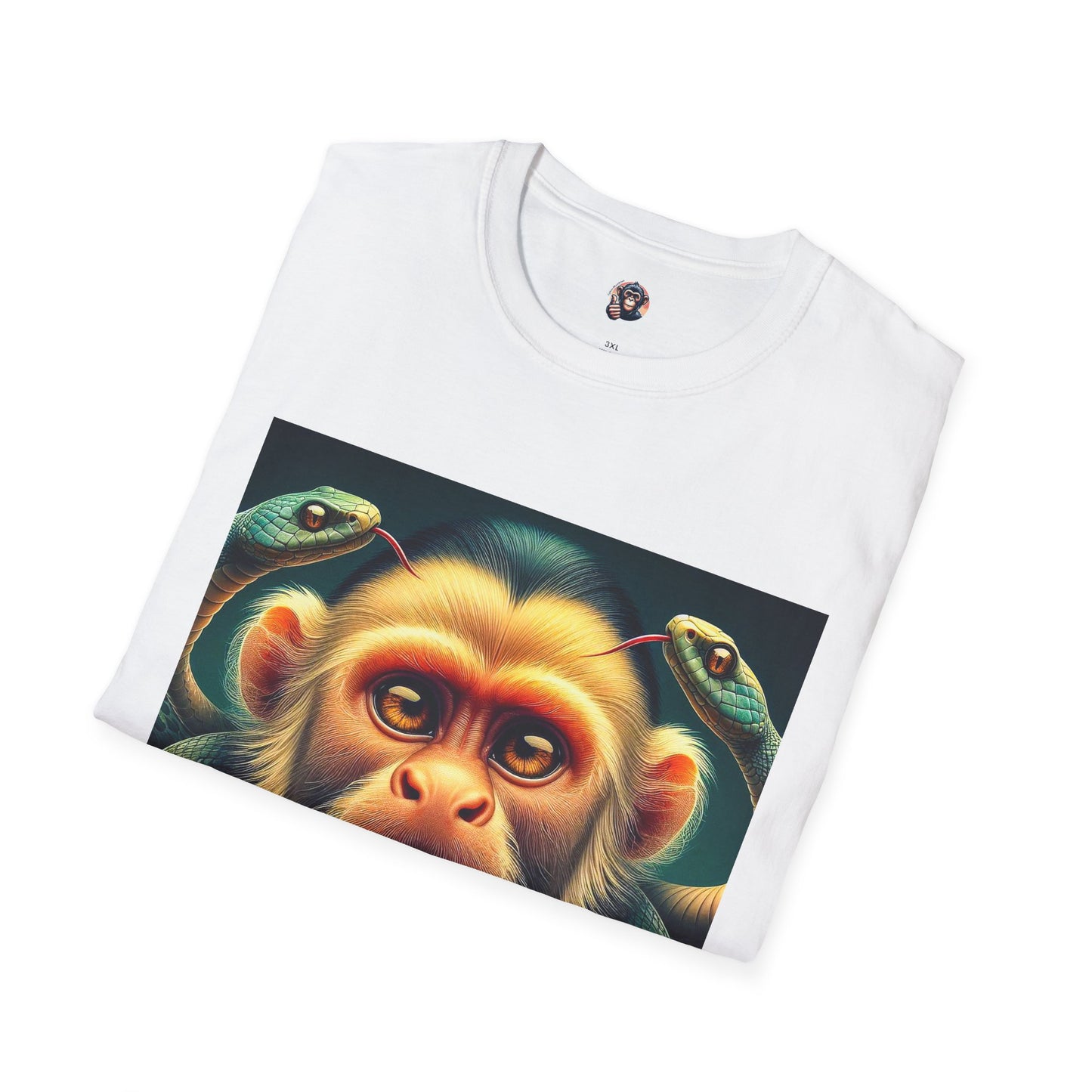 Capuchin Monkey scary snakes shirt T-Shirt Printify