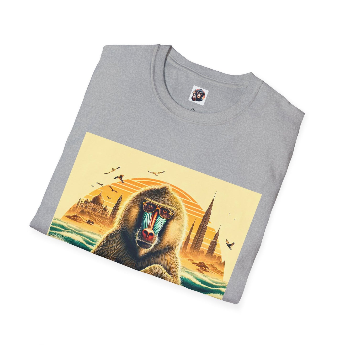 Baboon surfer T-Shirt Printify