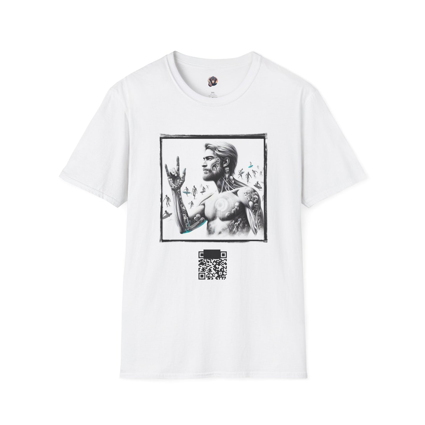 Mis·cel·la·ne·ous Designs Marketing surfs up T-Shirt Printify S White