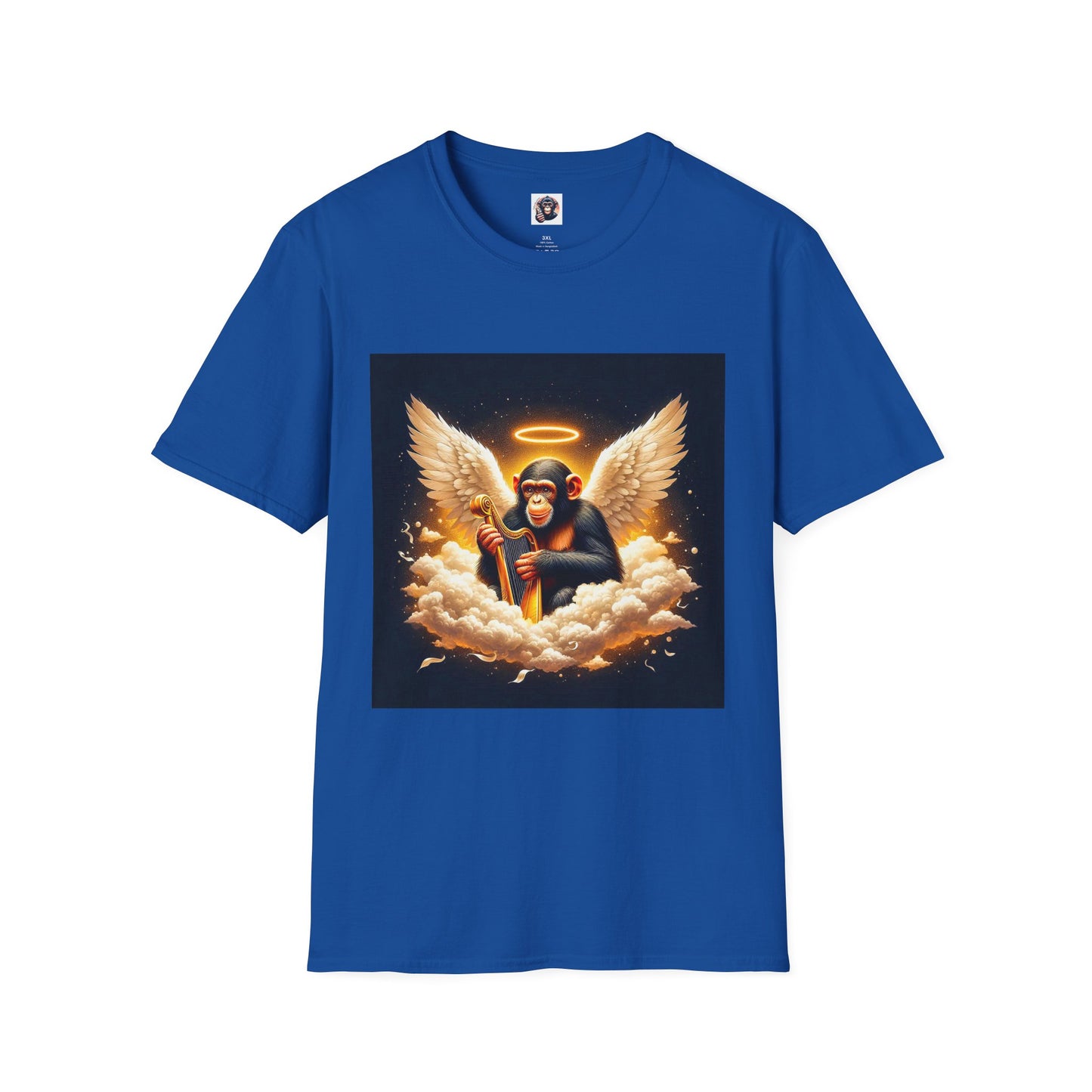 Chimp Angel T-Shirt Printify XS Royal