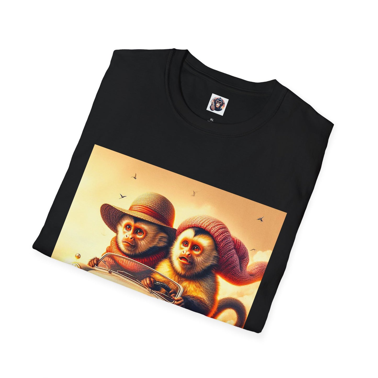 Wacky Capuchin Monkey dessert driving T-Shirt Printify