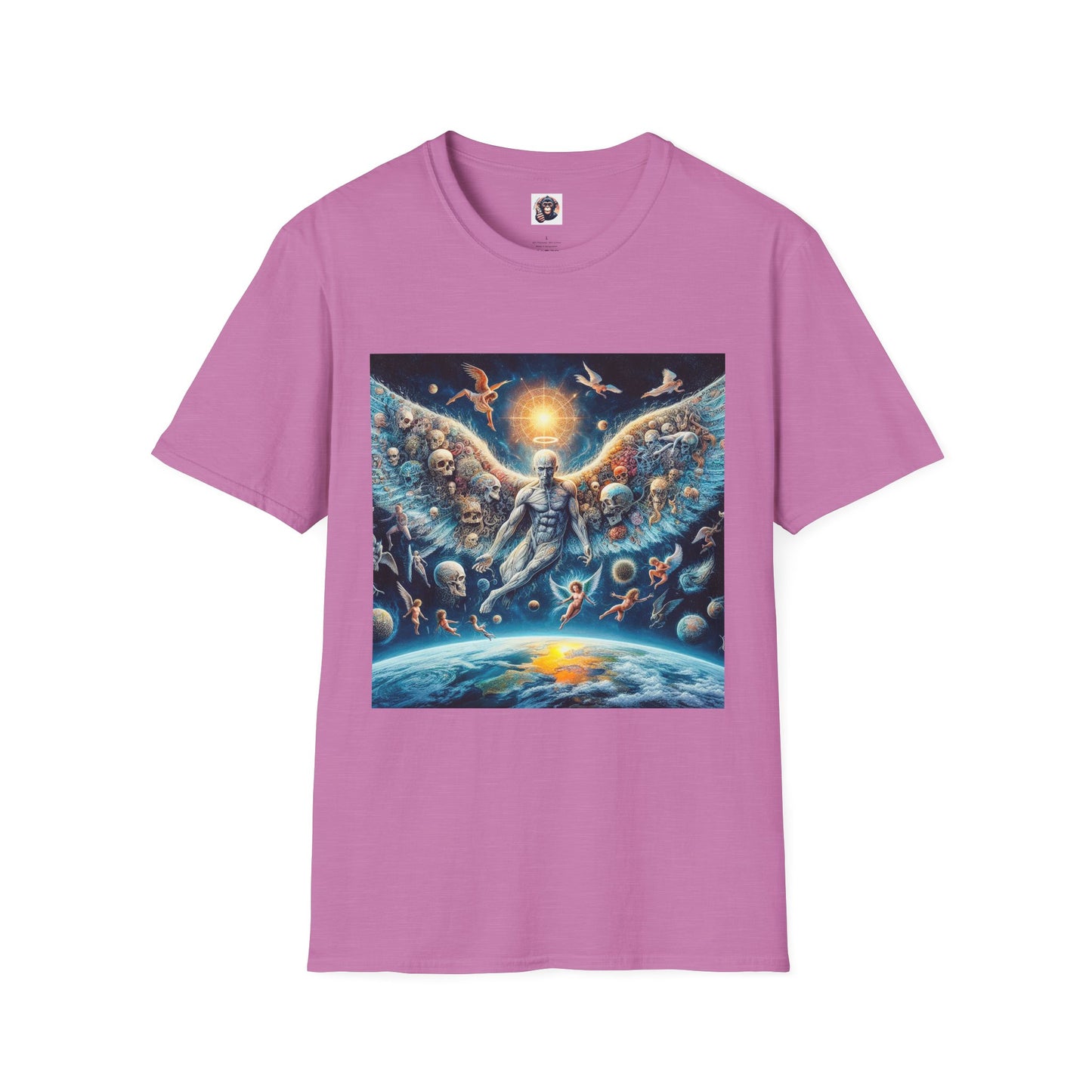 Homo Sapiens pretty Angel T-Shirt Printify S Heather Radiant Orchid