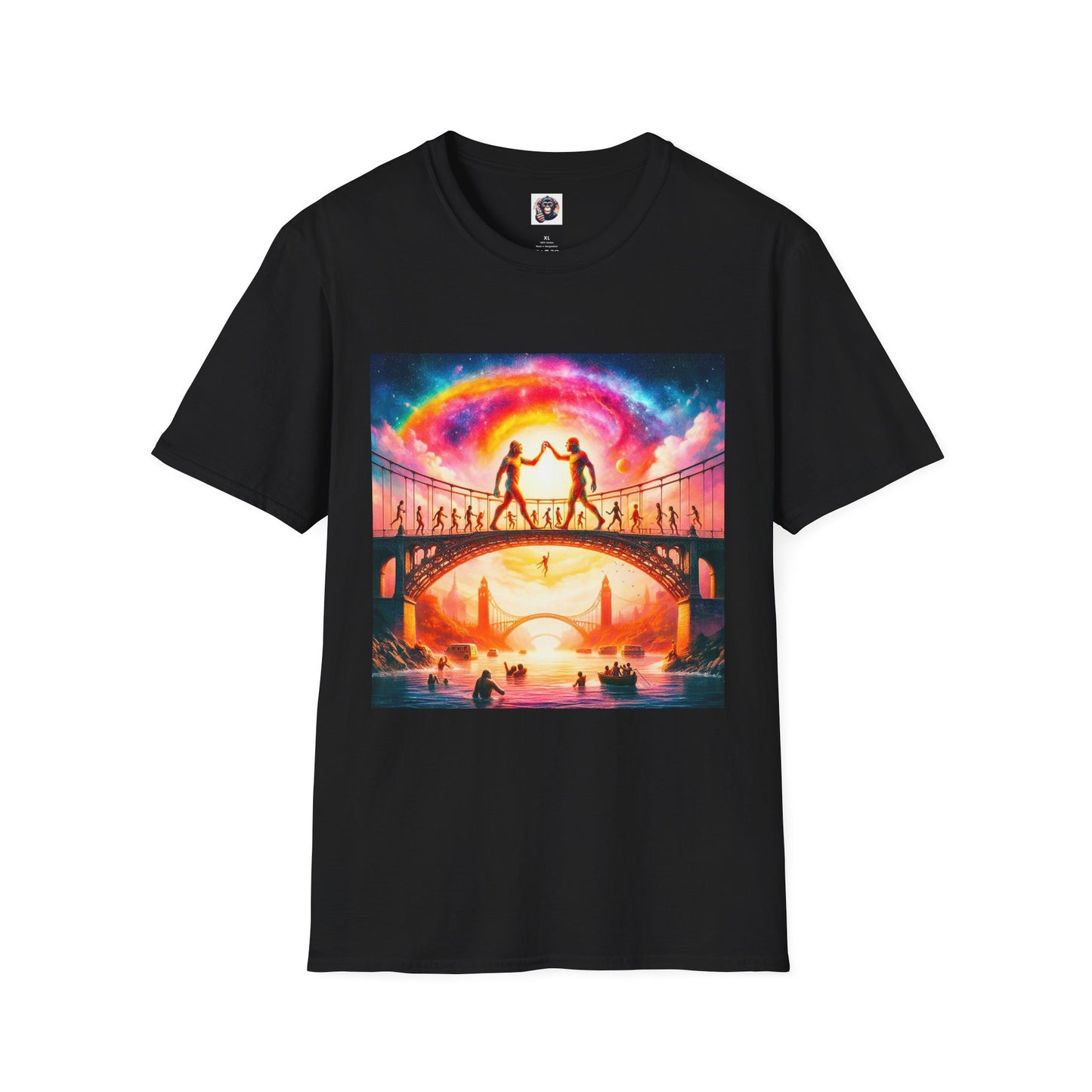 Homo Sapiens rainbow T-Shirt Printify XS Black
