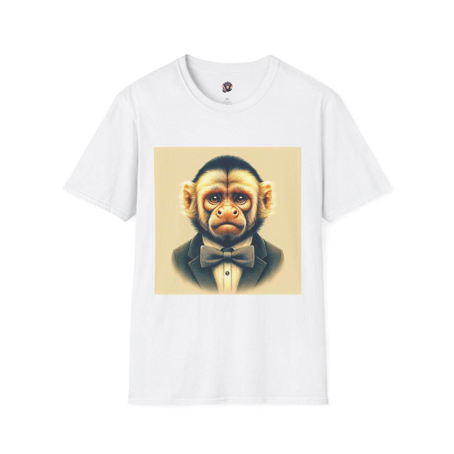 Capuchin Monkey business professional shirt T-Shirt Printify S White