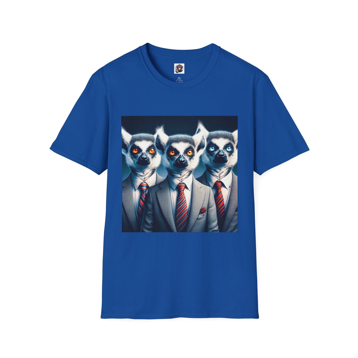 Lemurs business man T-Shirt Printify XS Royal