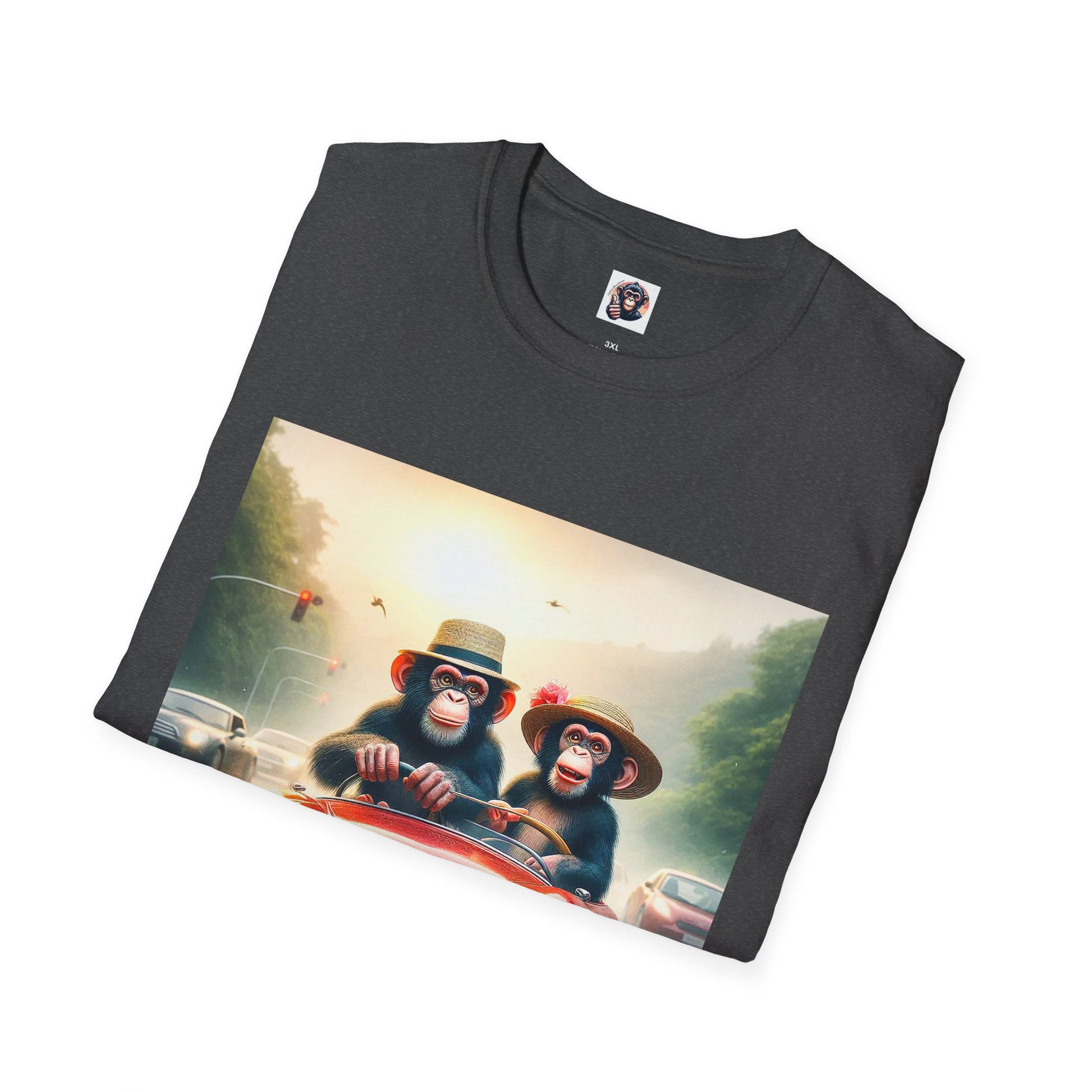 Wacky Chimp red car T-Shirt Printify