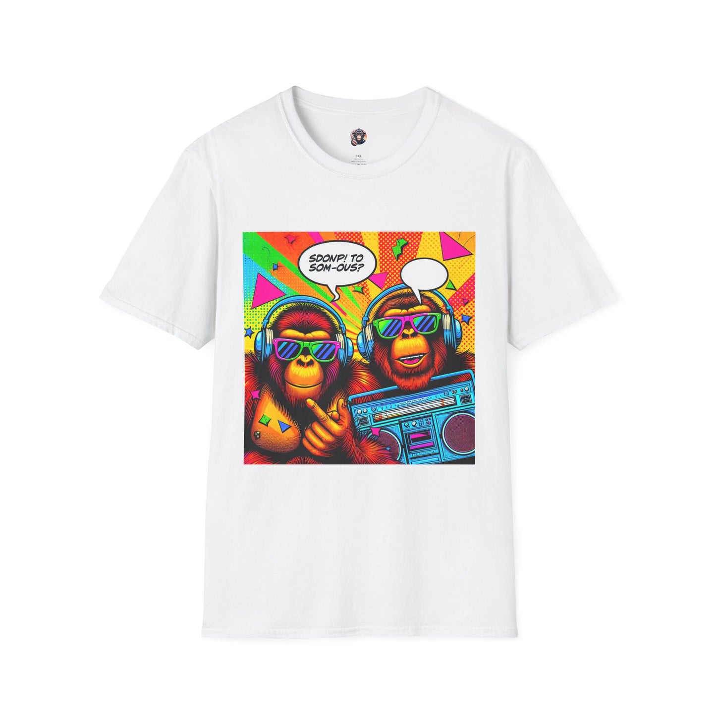 Orangutans comic book T-Shirt Printify S White