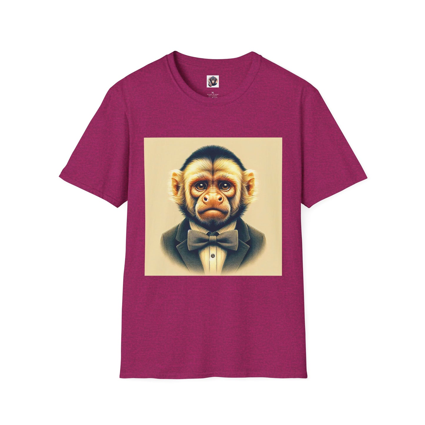 Capuchin Monkey business professional shirt T-Shirt Printify S Antique Heliconia