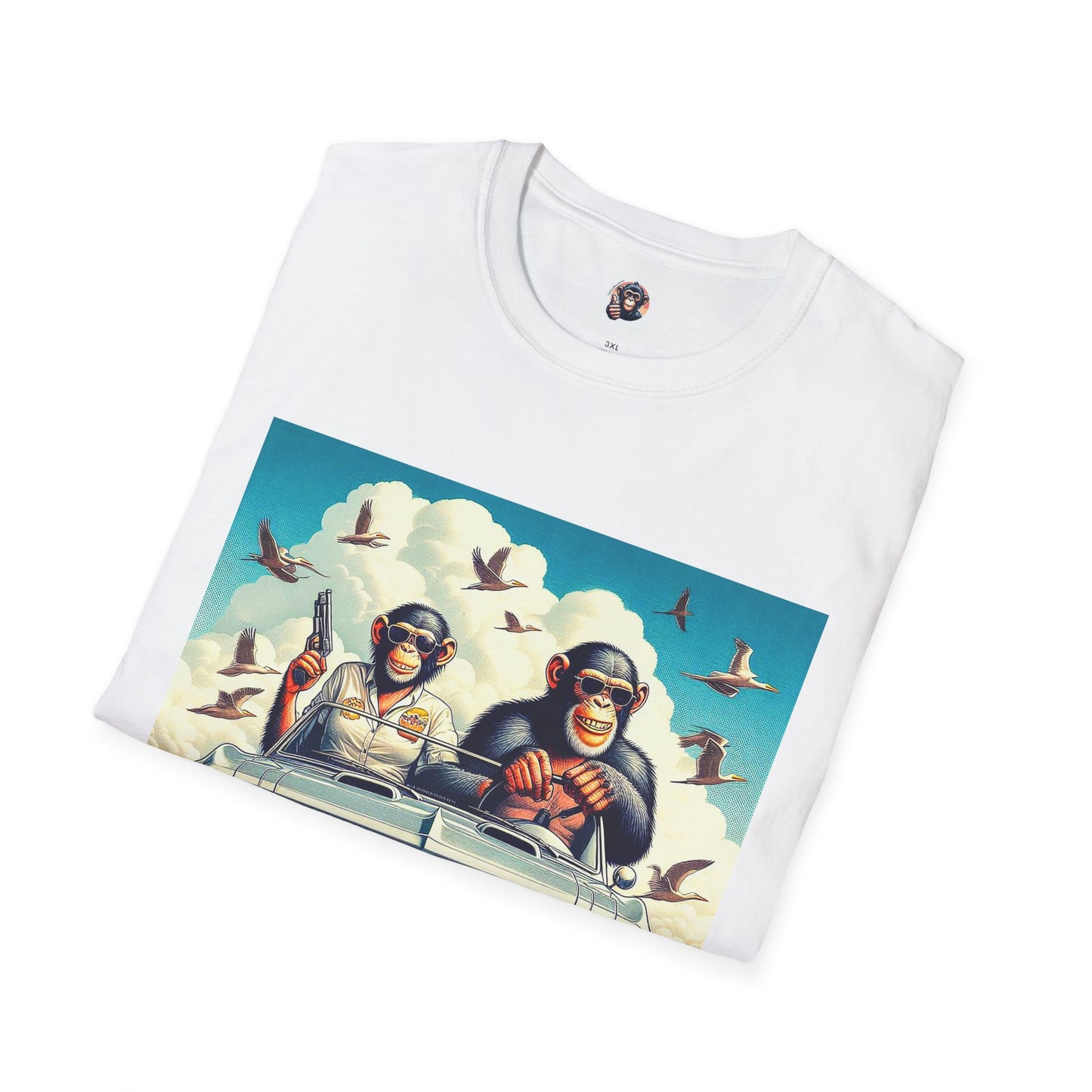 Wacky Chimp driving fun T-Shirt Printify