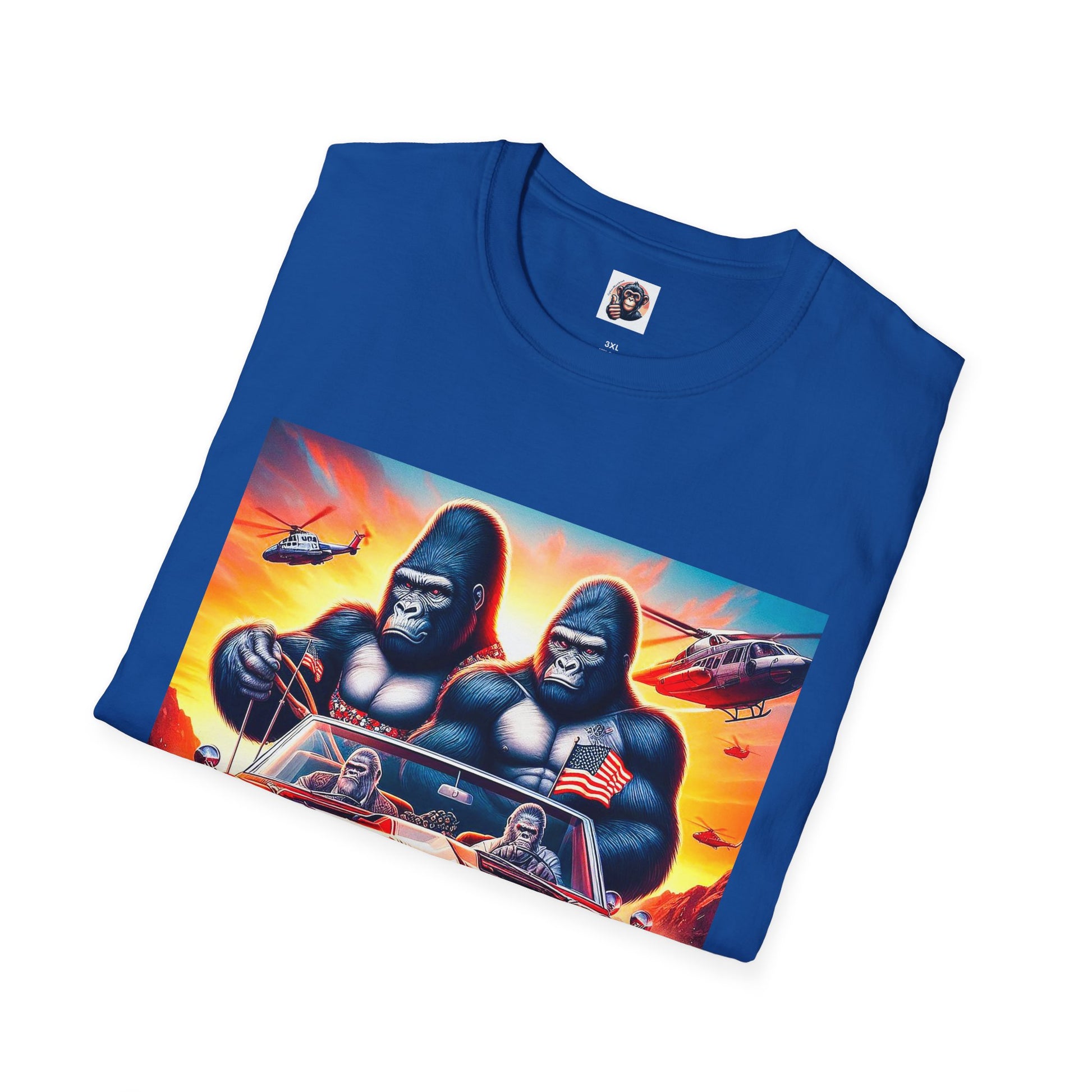 Gorilla red car T-Shirt Printify