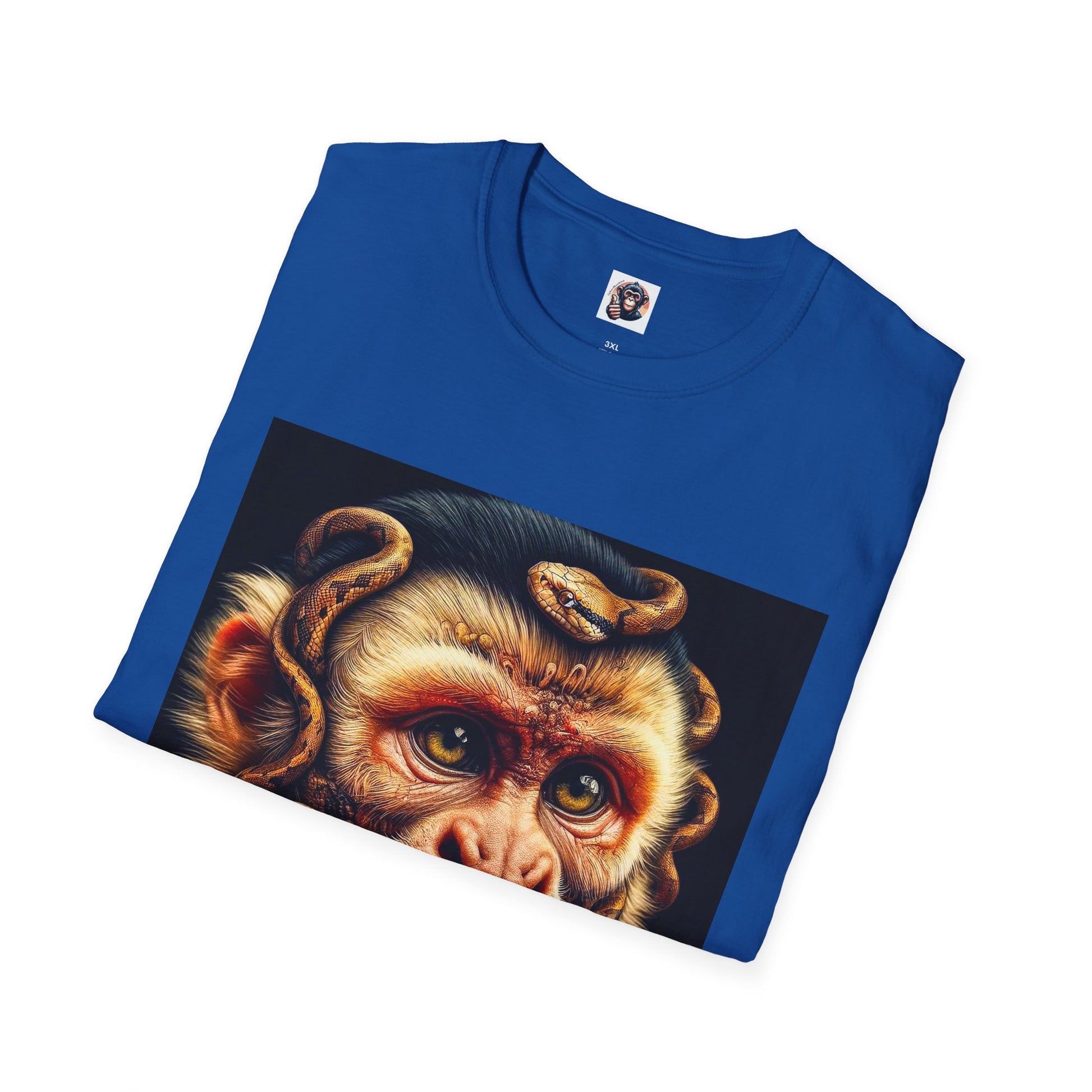 Capuchin Monkey snake hair shirt T-Shirt Printify