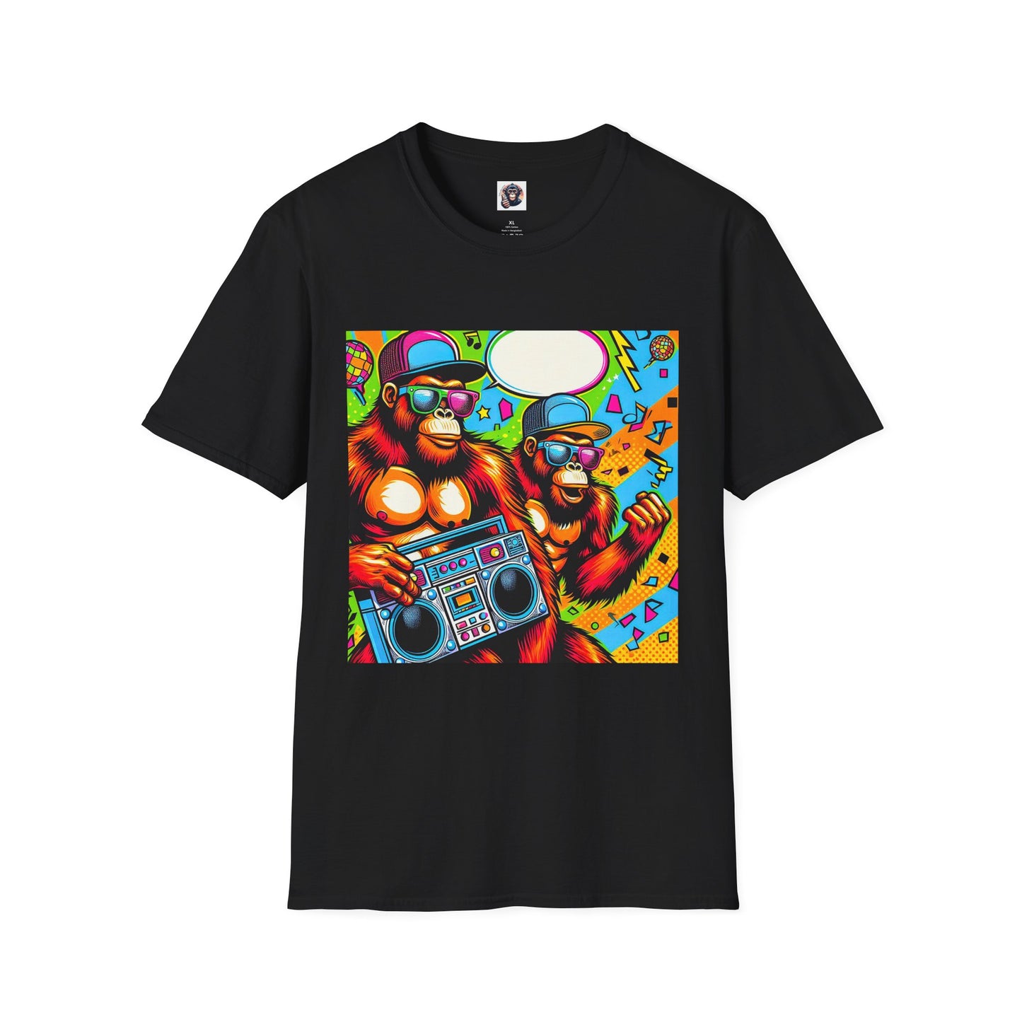 Orangutans comic book T-Shirt Printify XS Black