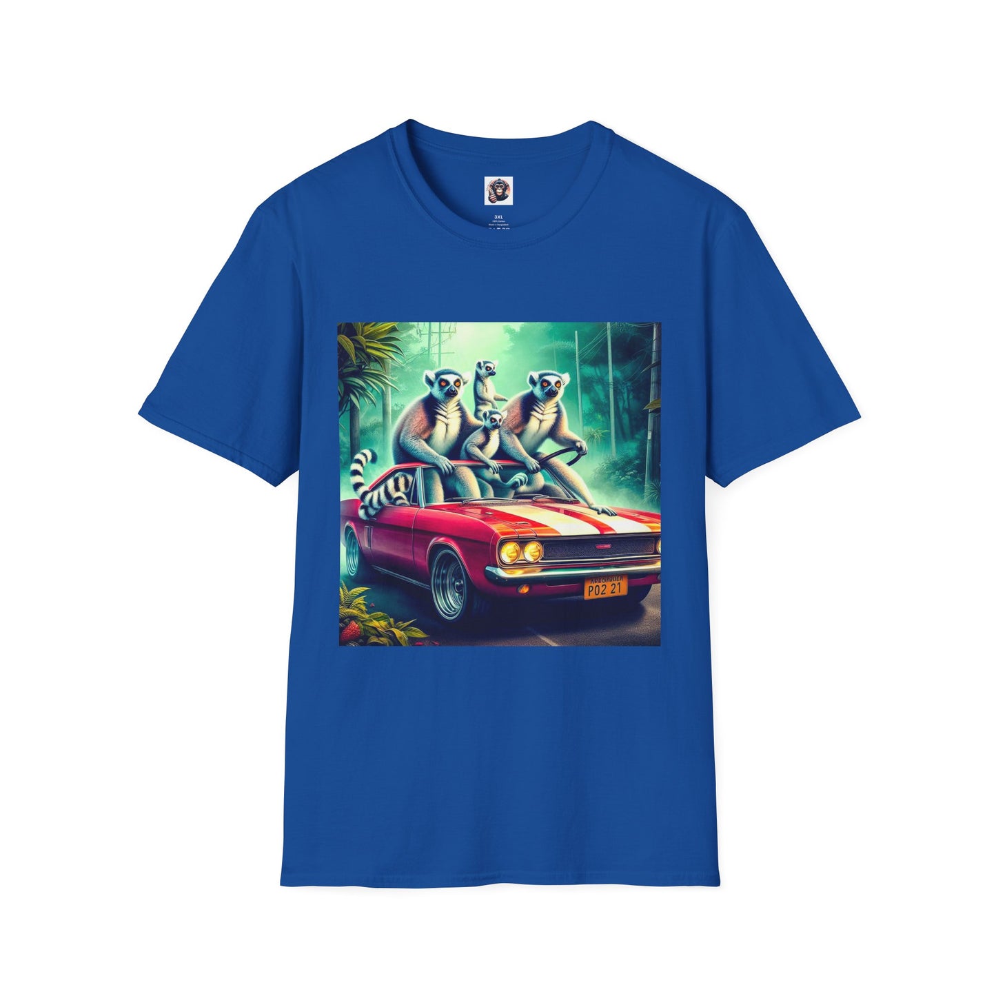 Wacky Lemurs crazy drivers T-Shirt Printify XS Royal