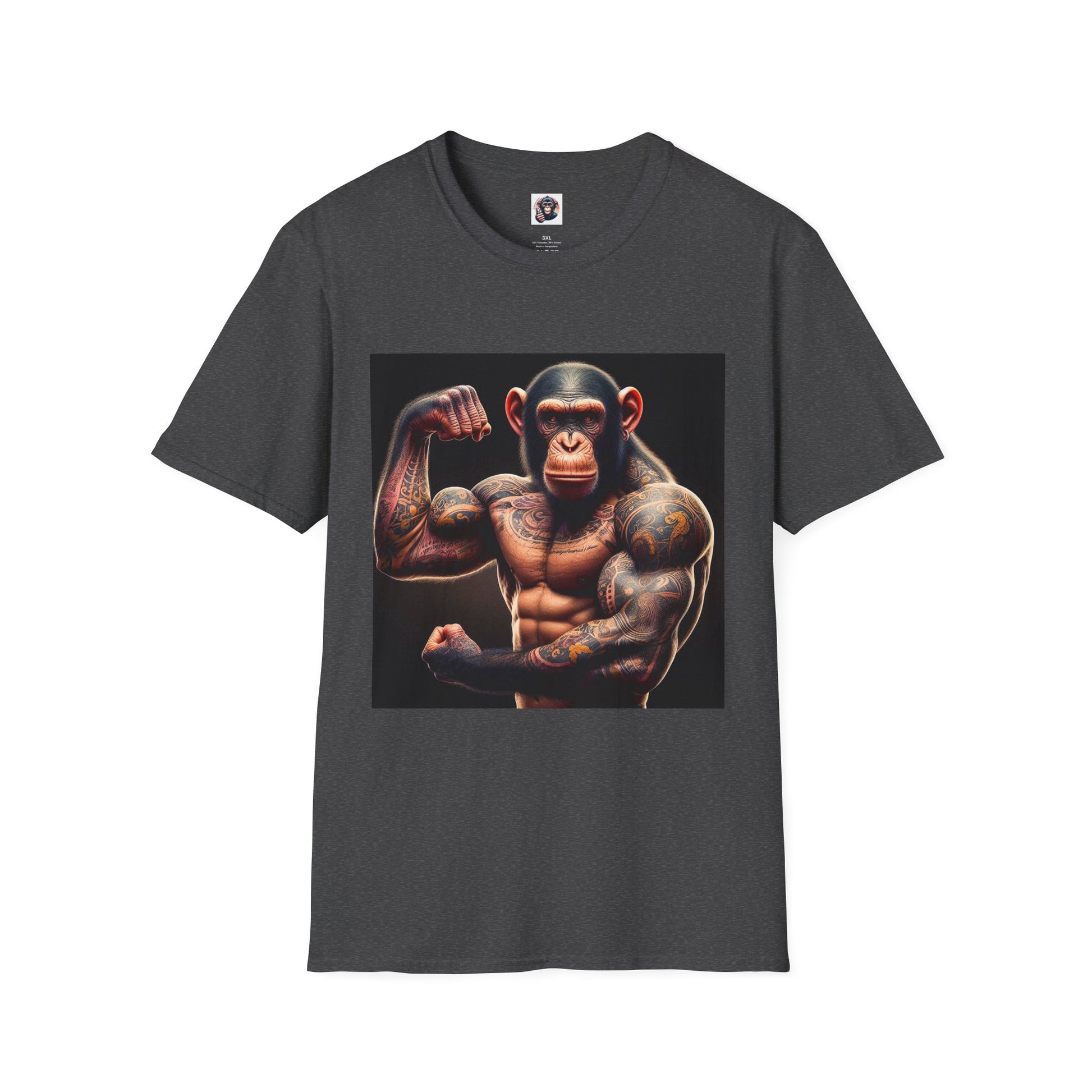 Bonobo muscles T-Shirt Printify XS Dark Heather