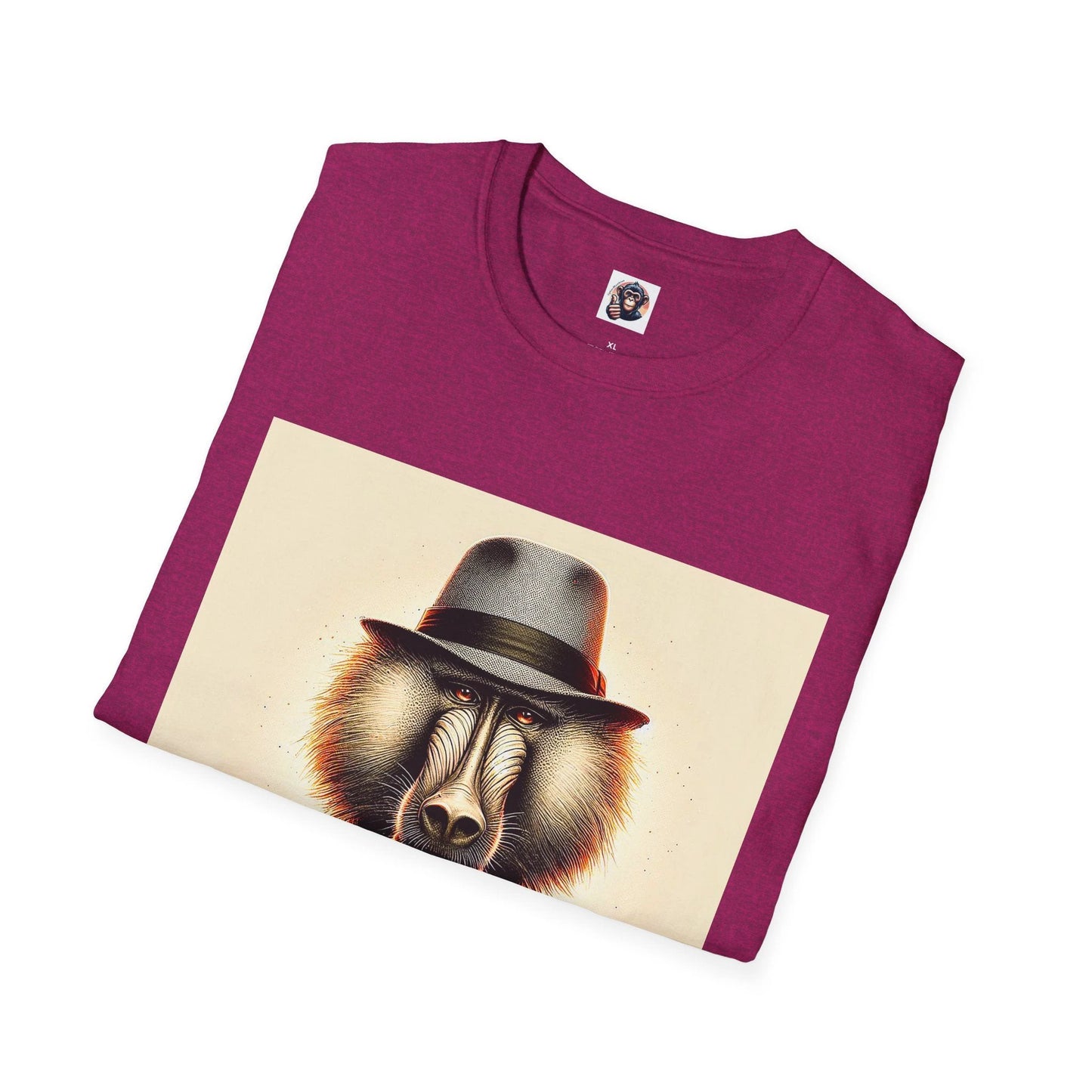 Baboon Bow Tie Graphic T Shirt For Wildlife Lovers Bold Primate Portrait Tee Style by Printify