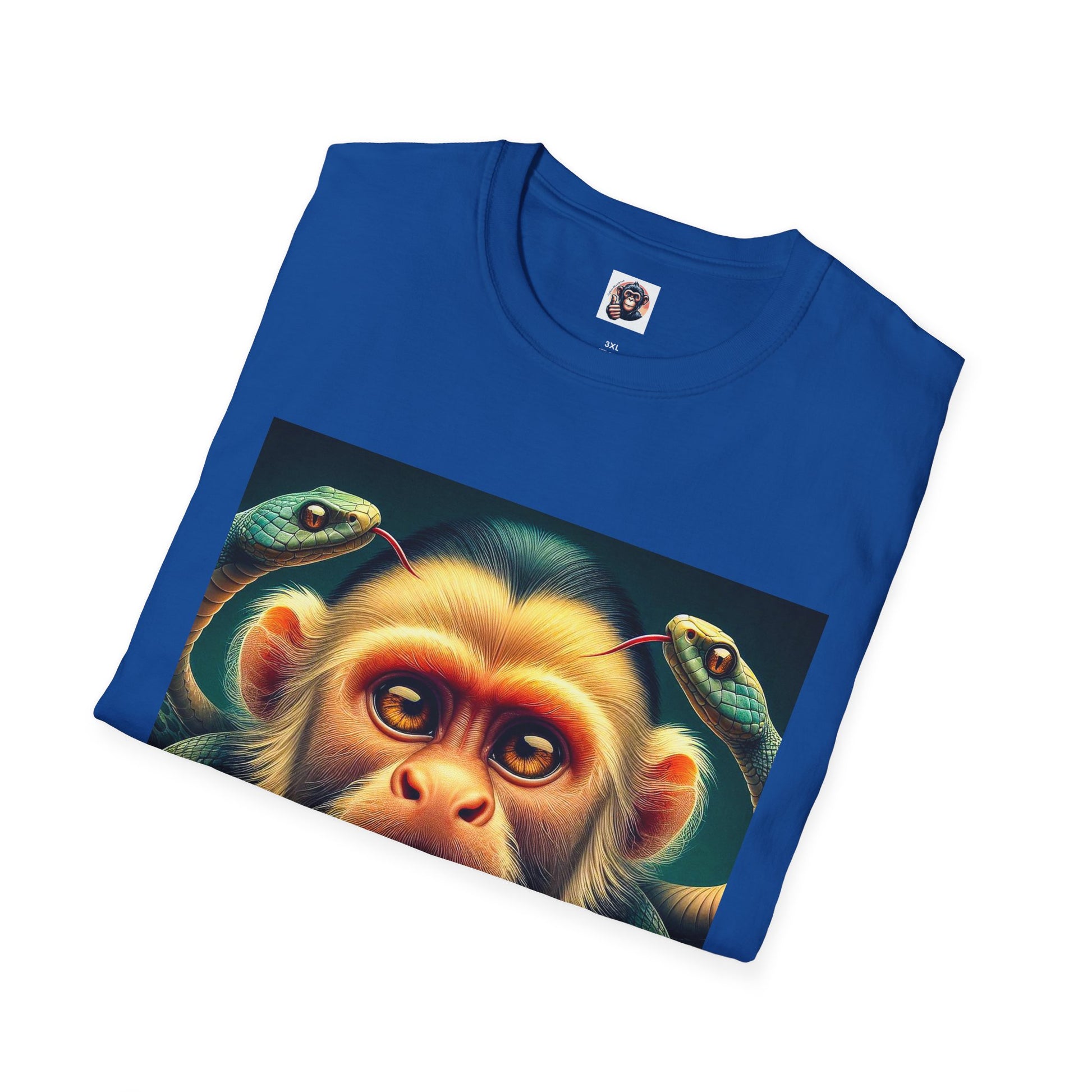Capuchin Monkey scary snakes shirt T-Shirt Printify