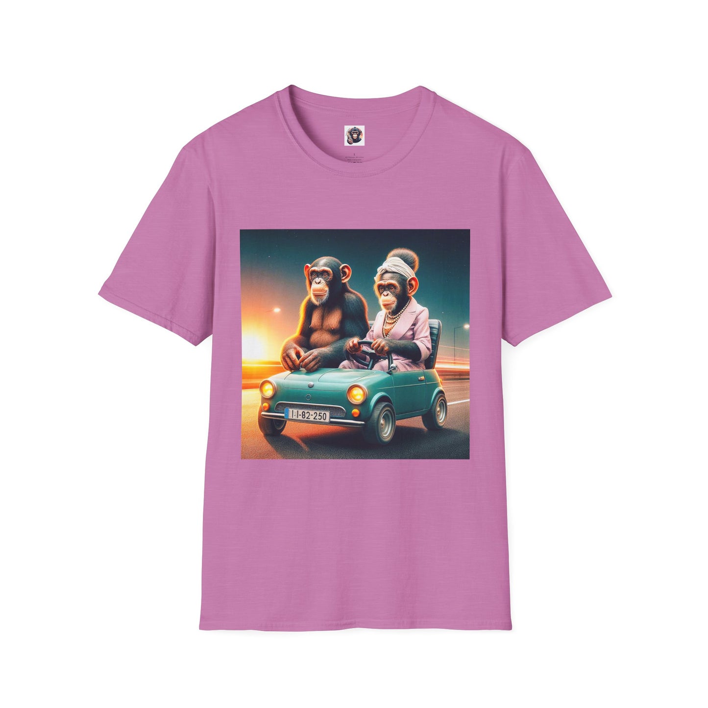 Wacky Bonobo couple T-Shirt Printify S Heather Radiant Orchid