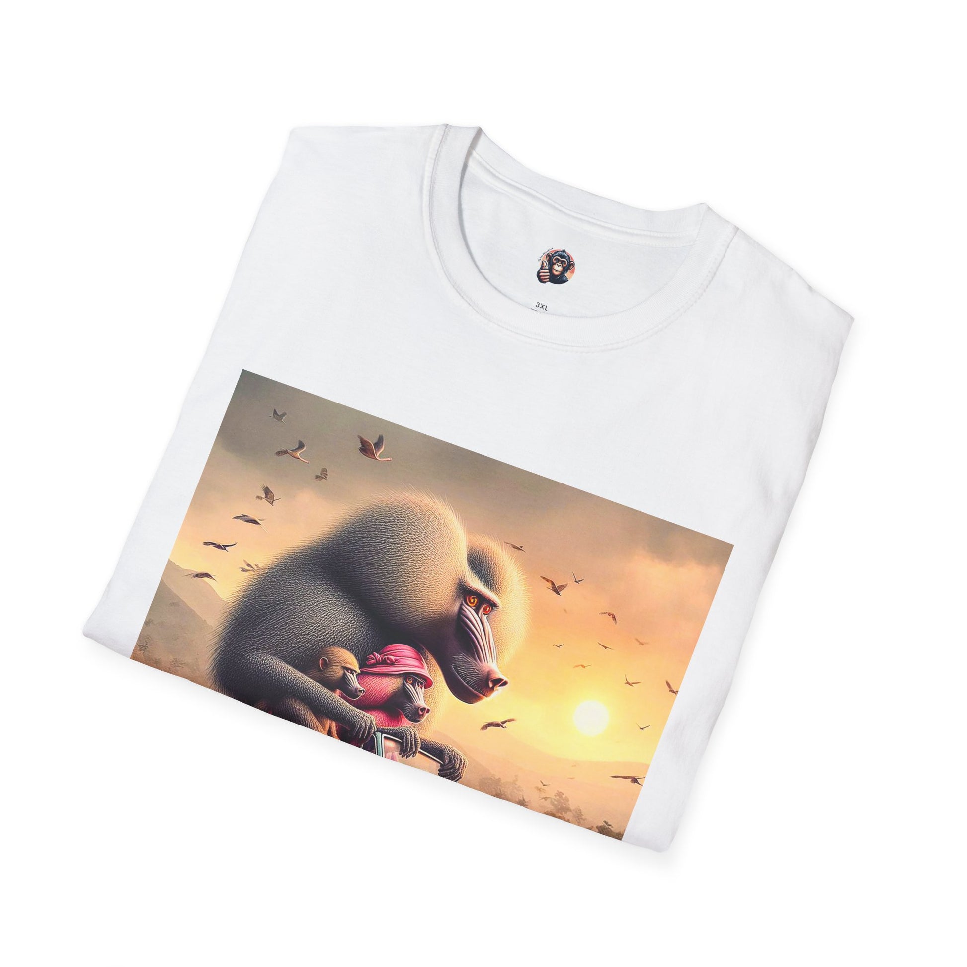 Wacky Baboon tiny car T-Shirt Printify