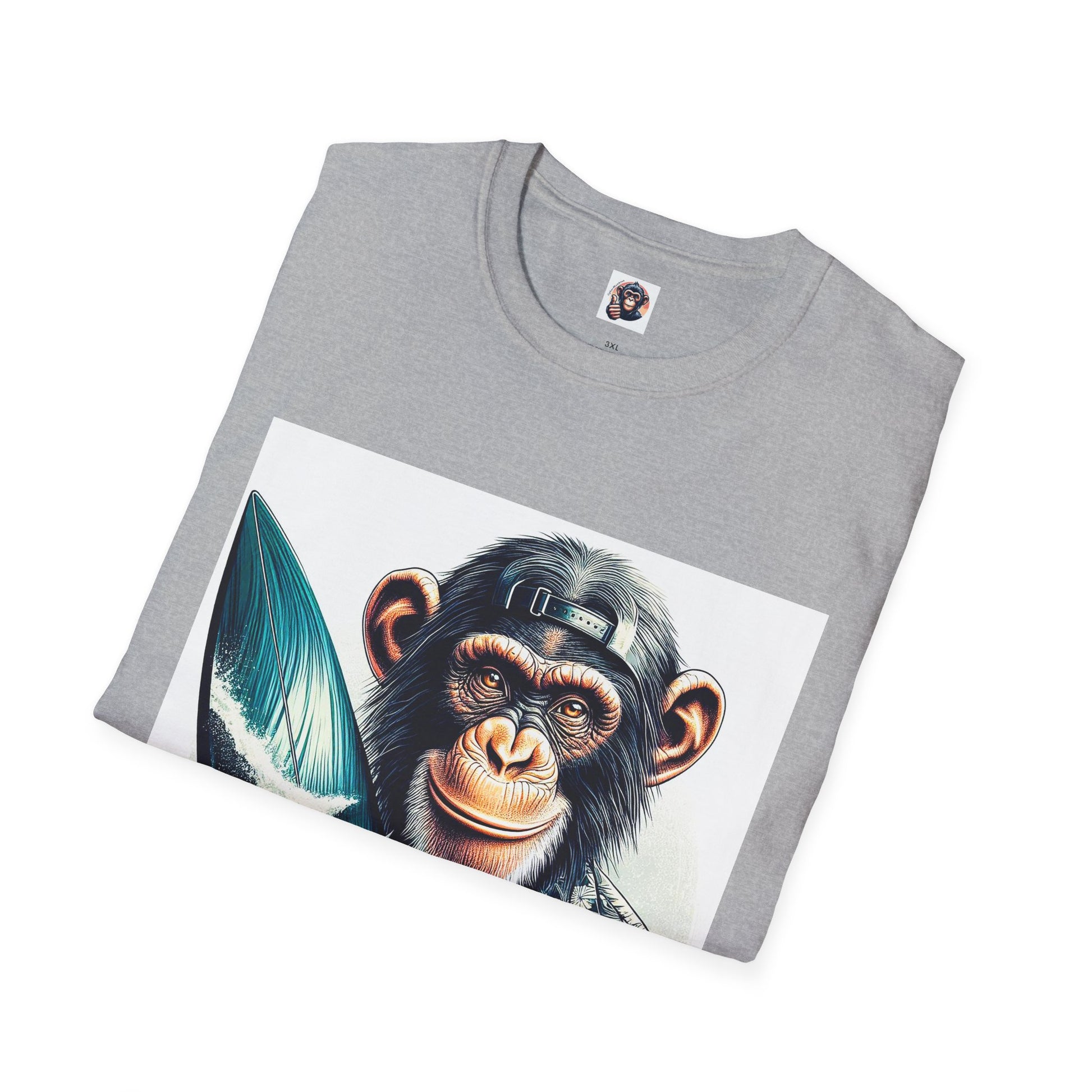 Chimp happt surfer T-Shirt Printify