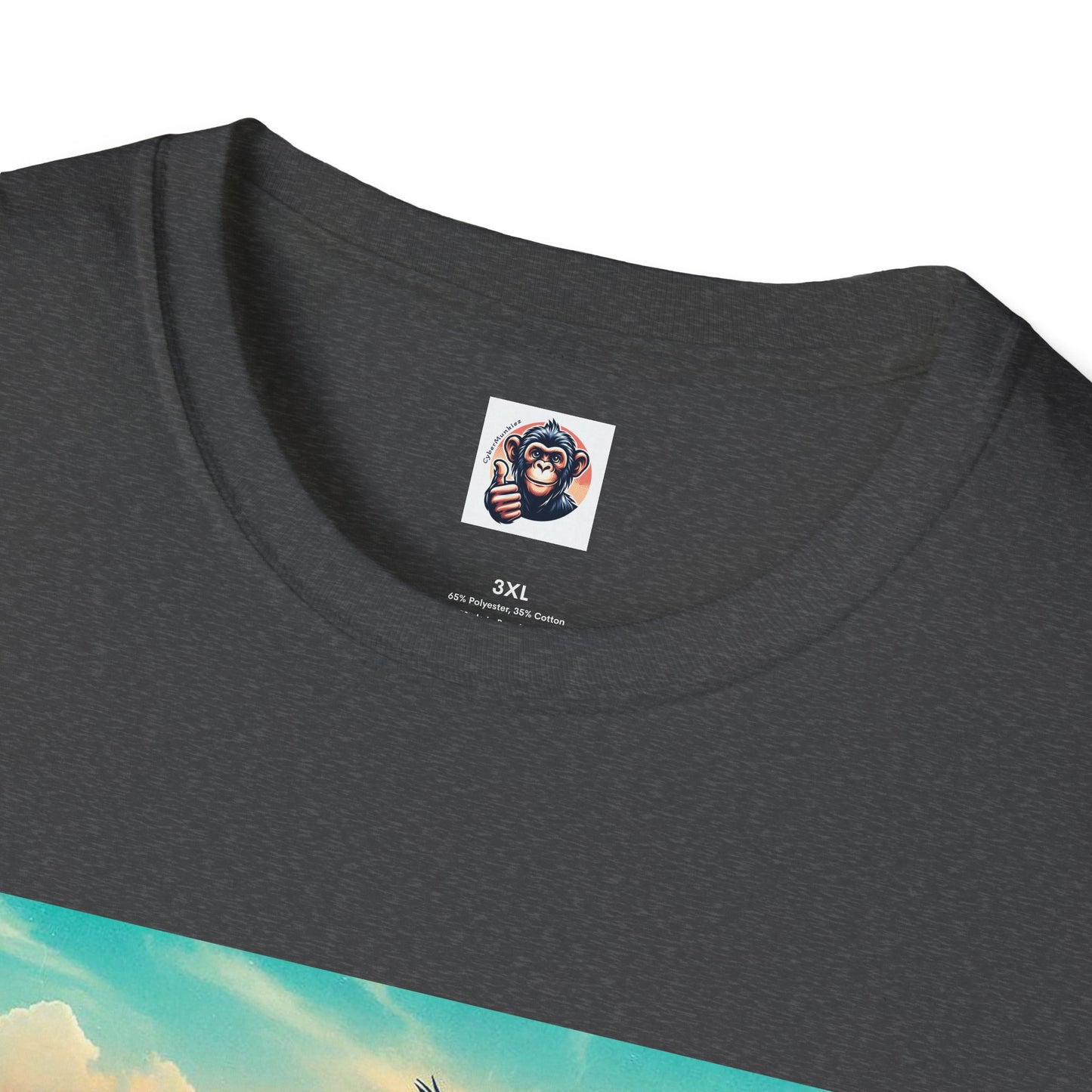 Lemurs surfing dude T-Shirt Printify