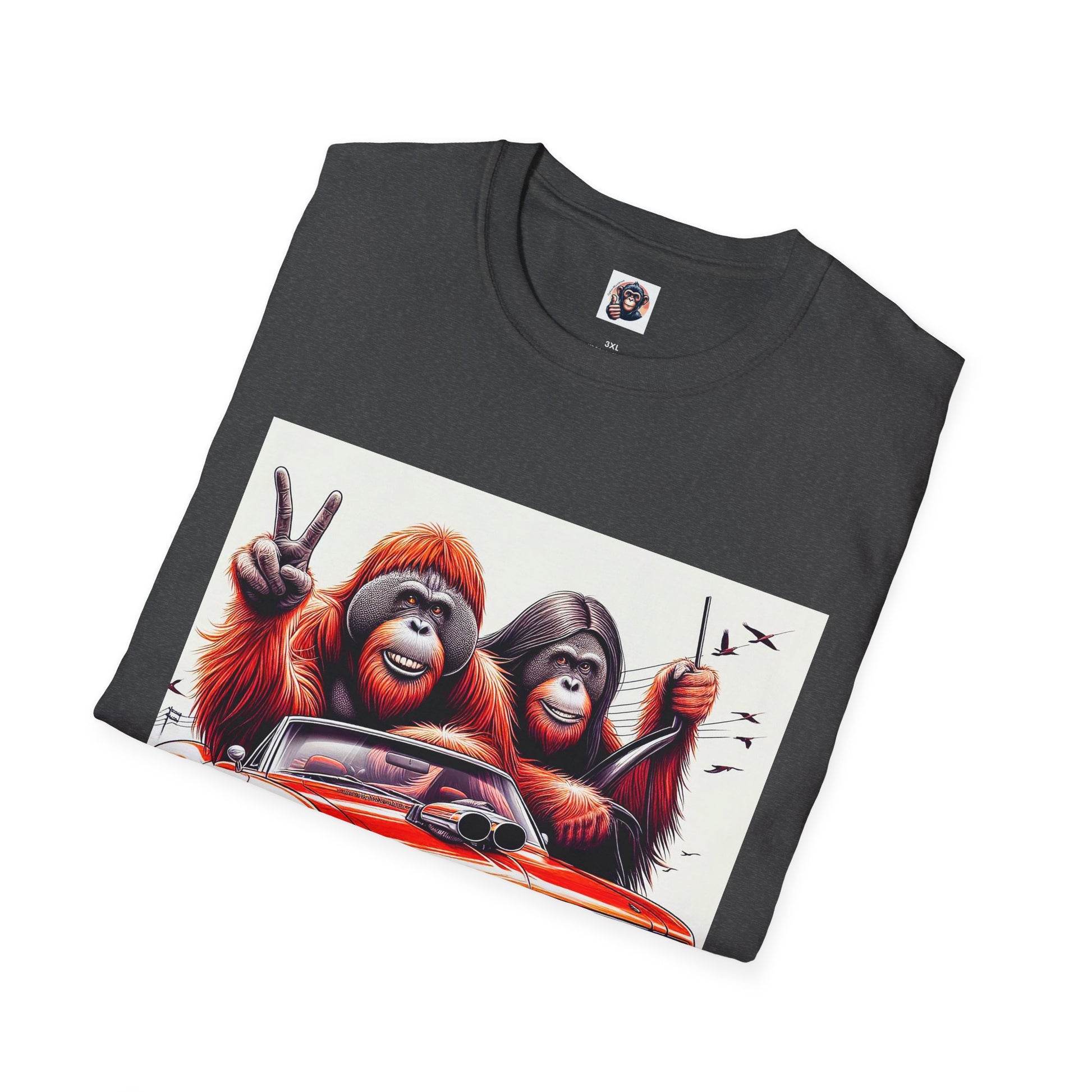 Wacky Orangutans fun driving T-Shirt Printify