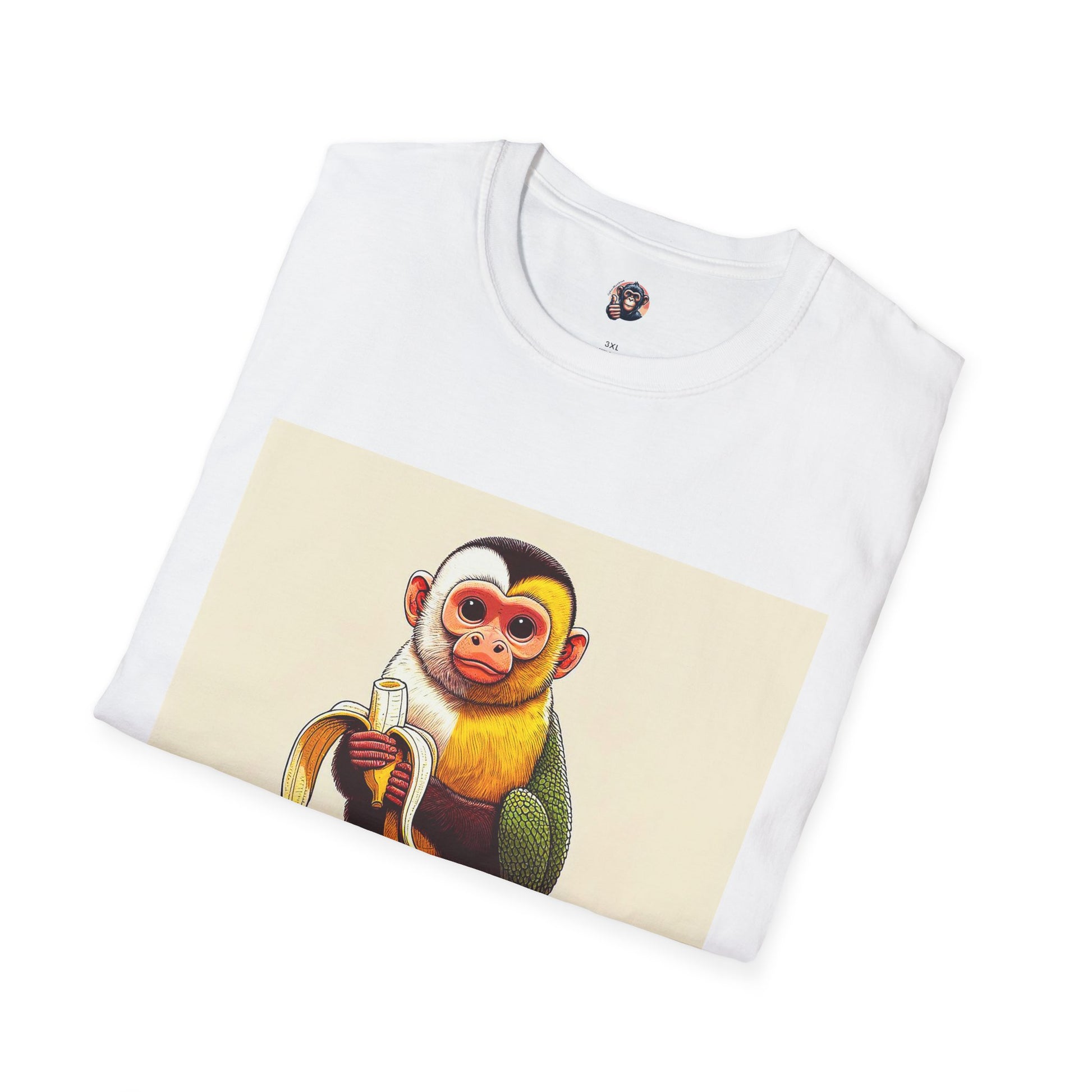 Capuchin Monkey banana eating shirt T-Shirt Printify