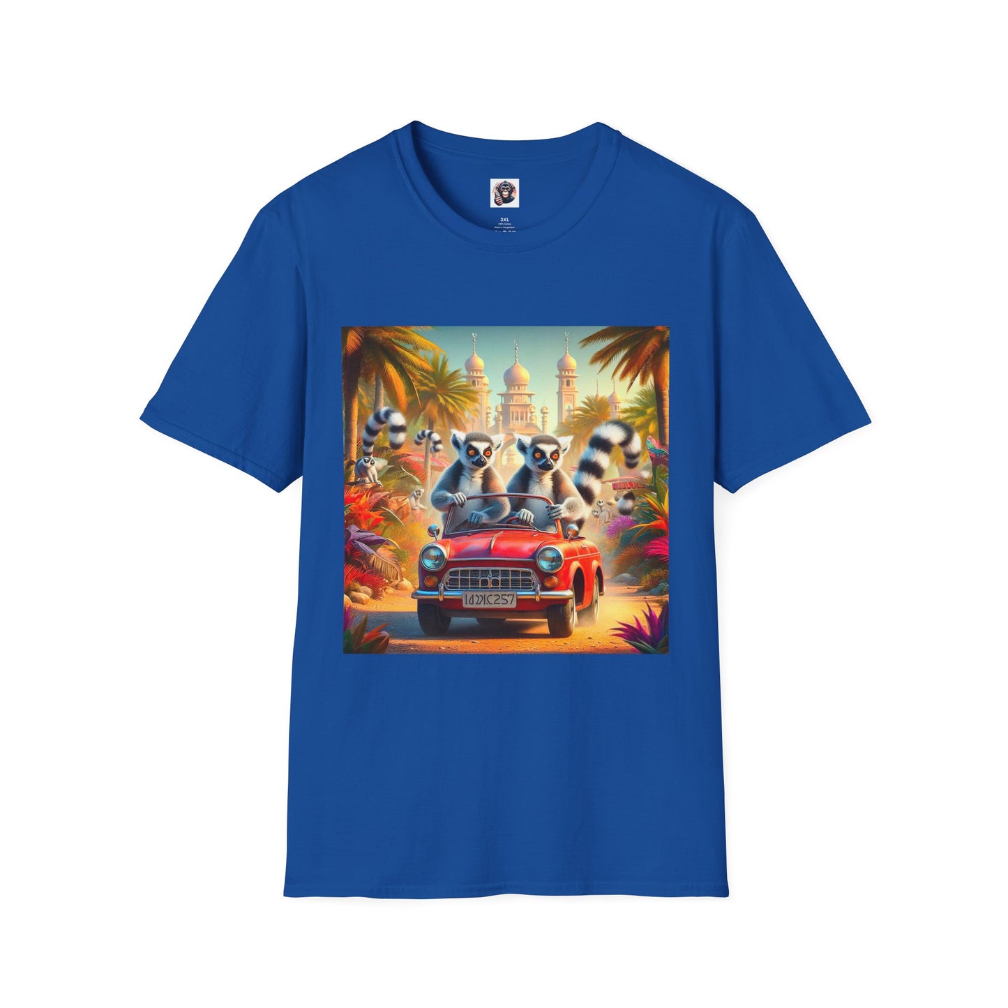 Wacky Lemurs red car T-Shirt Printify XS Royal