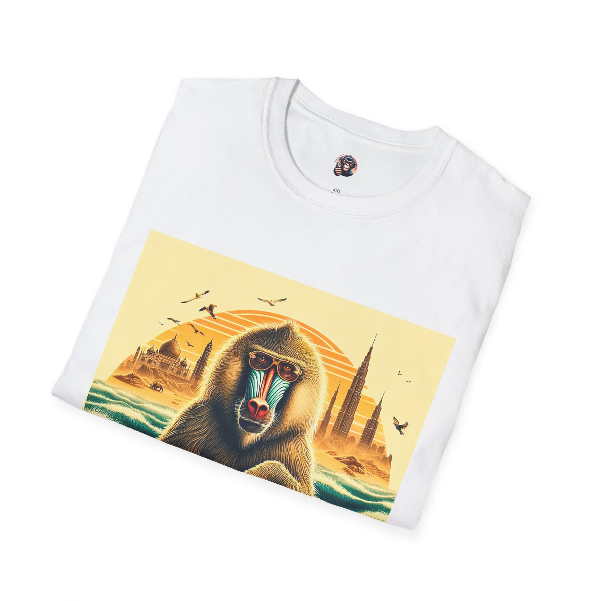 Baboon surfer T-Shirt Printify