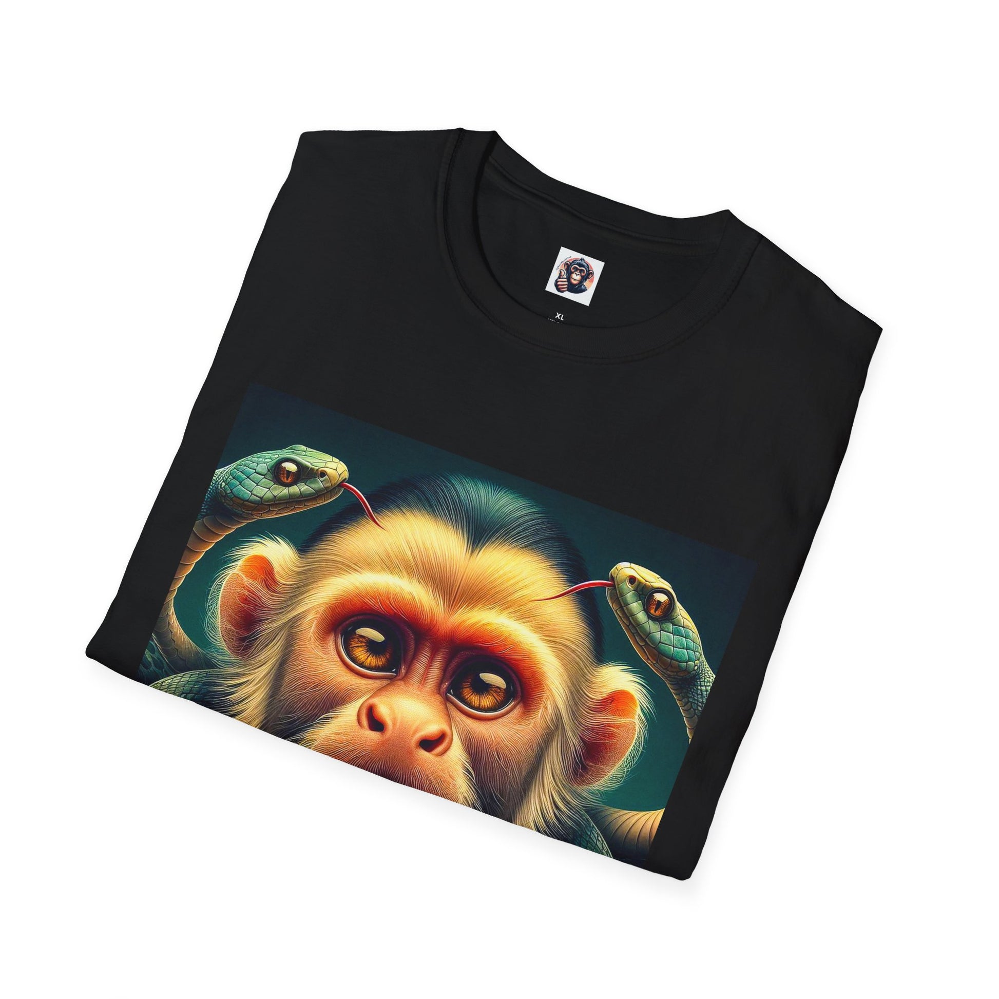 Capuchin Monkey scary snakes shirt T-Shirt Printify