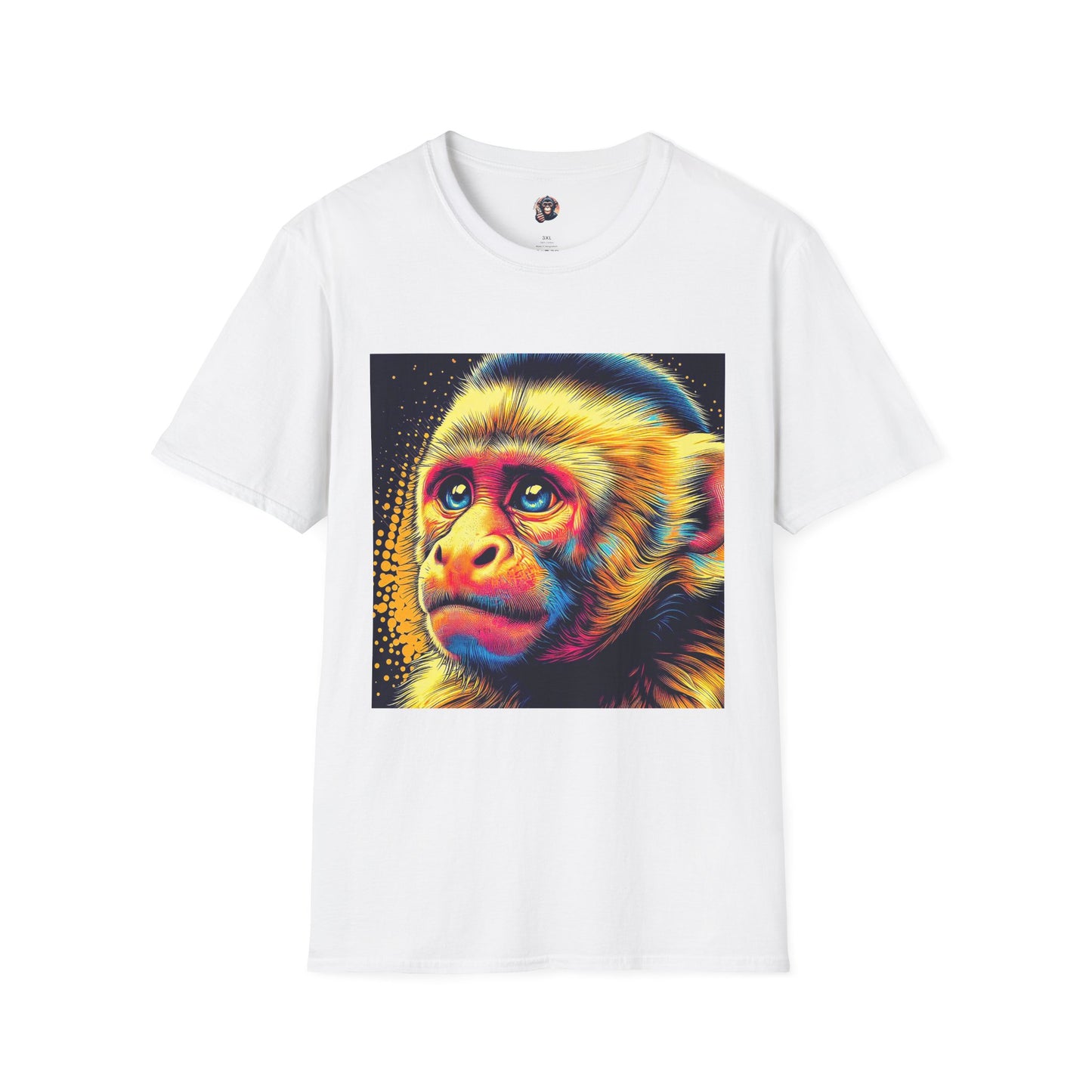 Capuchin Monkey colorful beauty shirt T-Shirt Printify S White