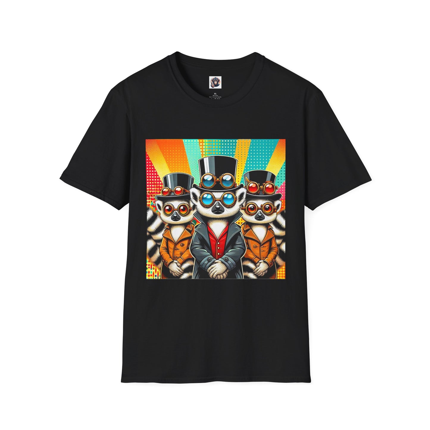 Lemurs T-Shirt Printify S Black