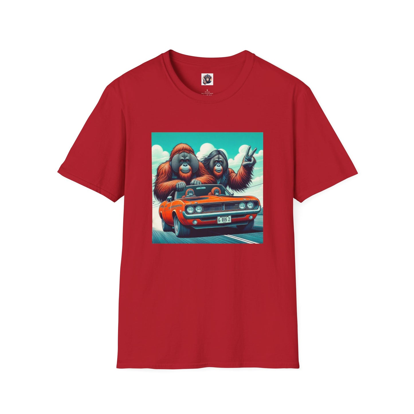 Wacky Orangutans T-Shirt Printify S Cherry Red
