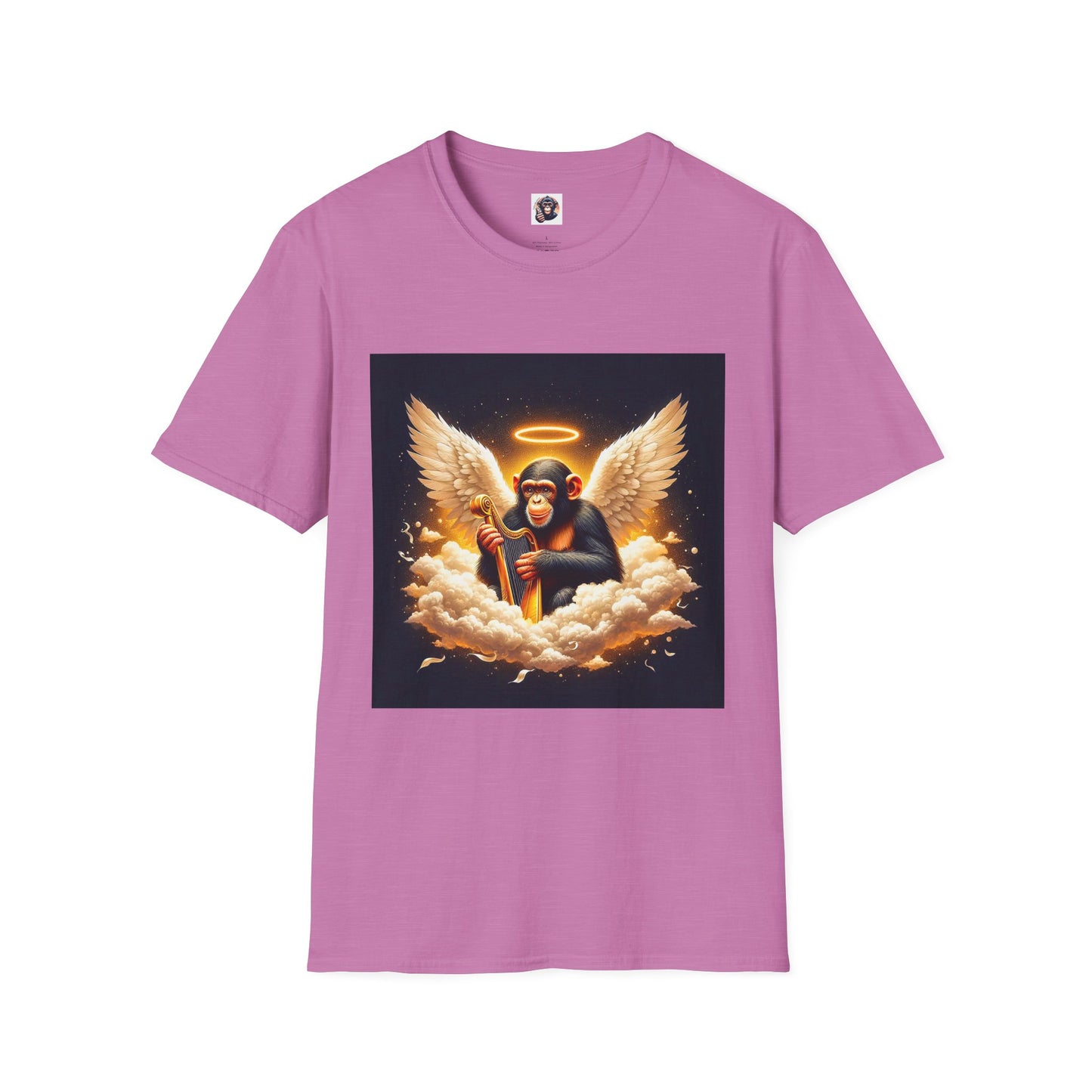 Chimp Angel T-Shirt Printify S Heather Radiant Orchid