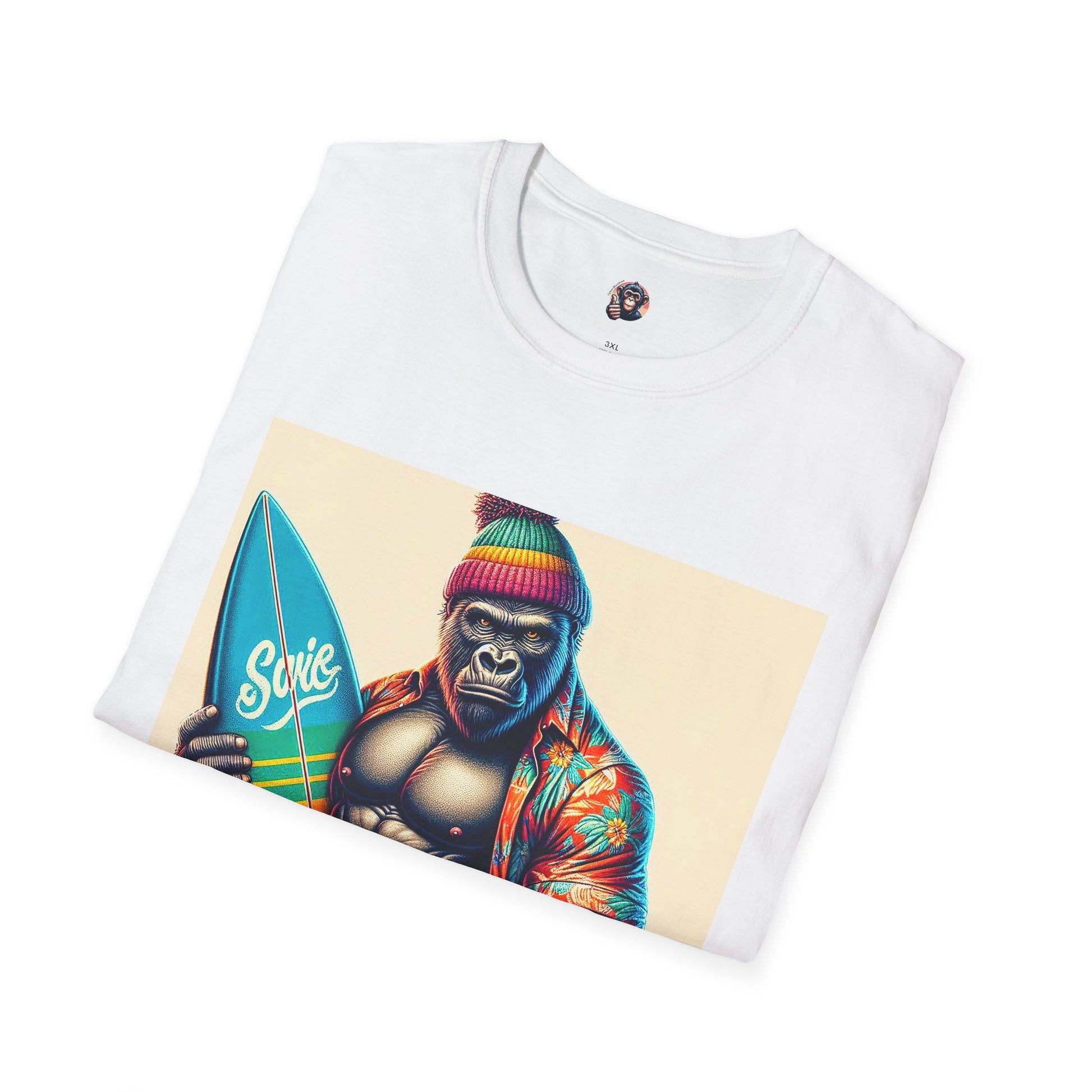 Gorilla angry surfer T-Shirt Printify
