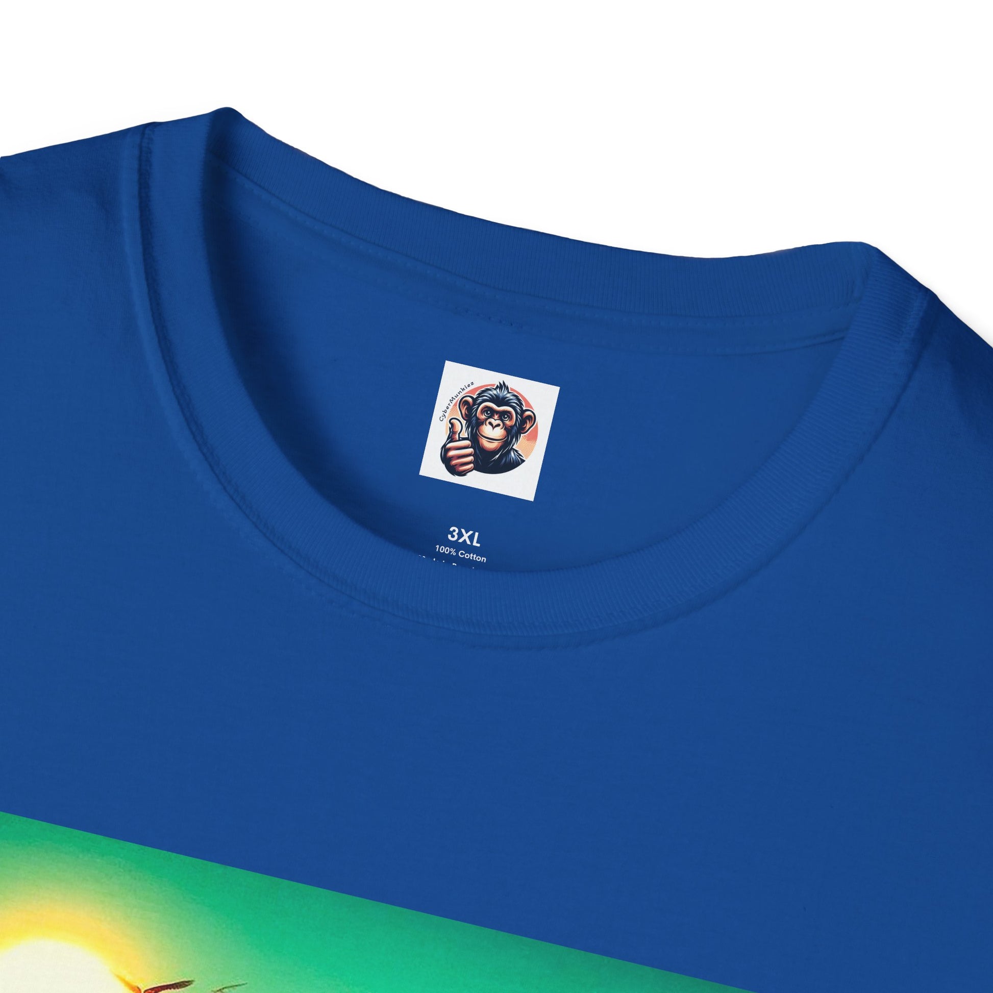 Chimp surfing dude T-Shirt Printify