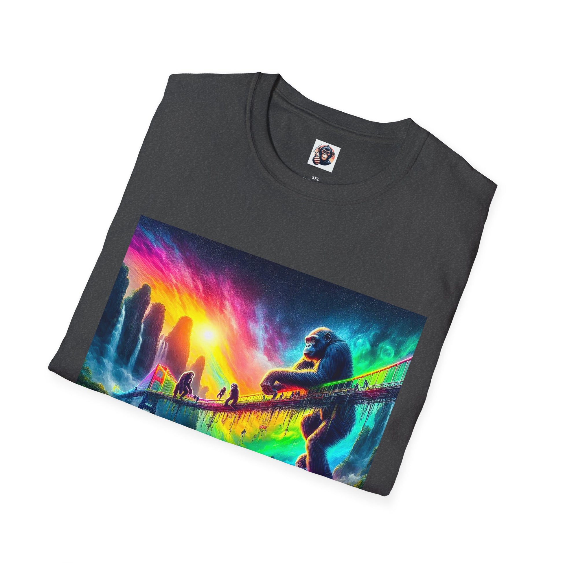 Bonobo rainbow bridge T-Shirt Printify