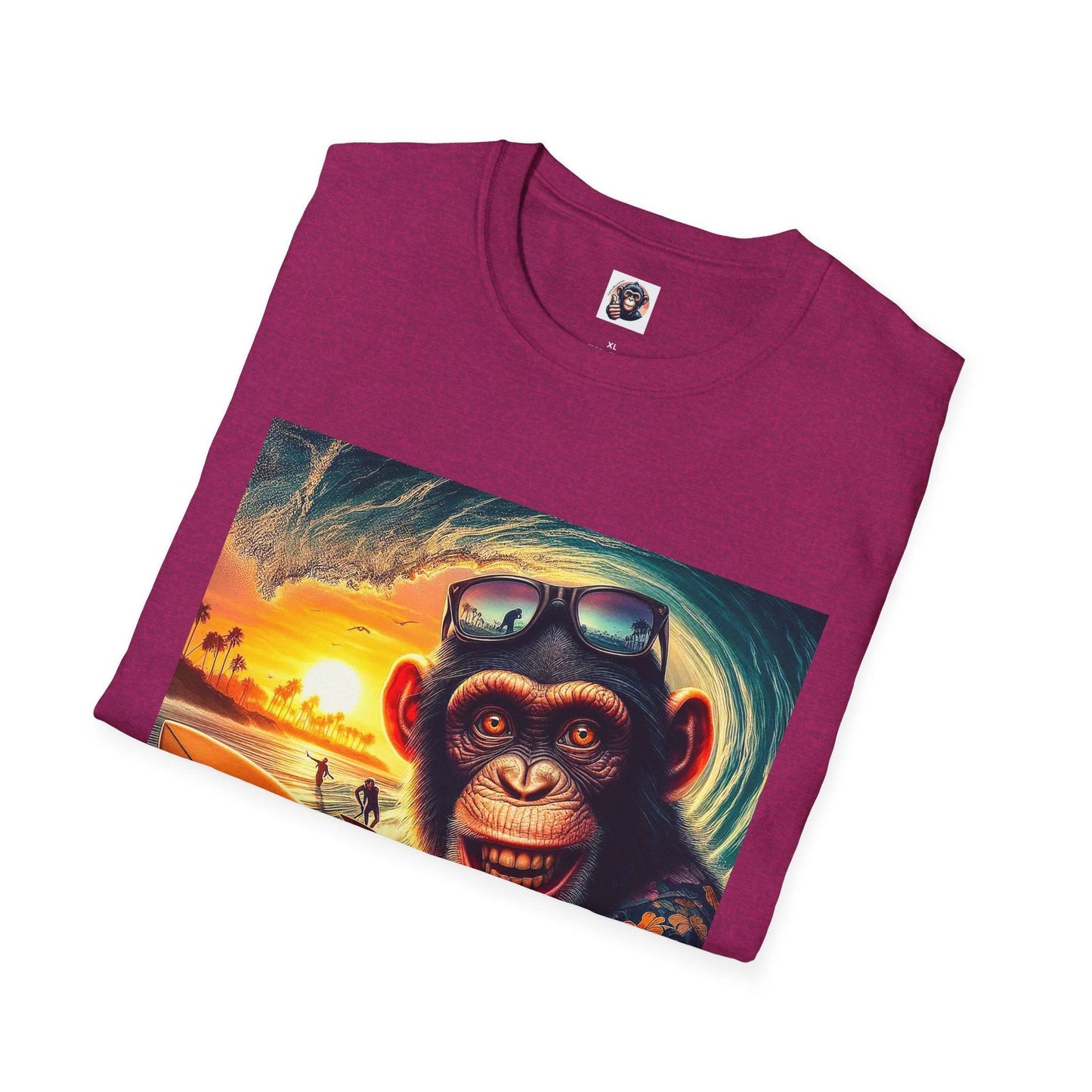 Chimp surfs up by Printify