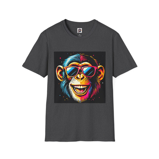 Chimp pretty colors T-Shirt Printify XS Dark Heather